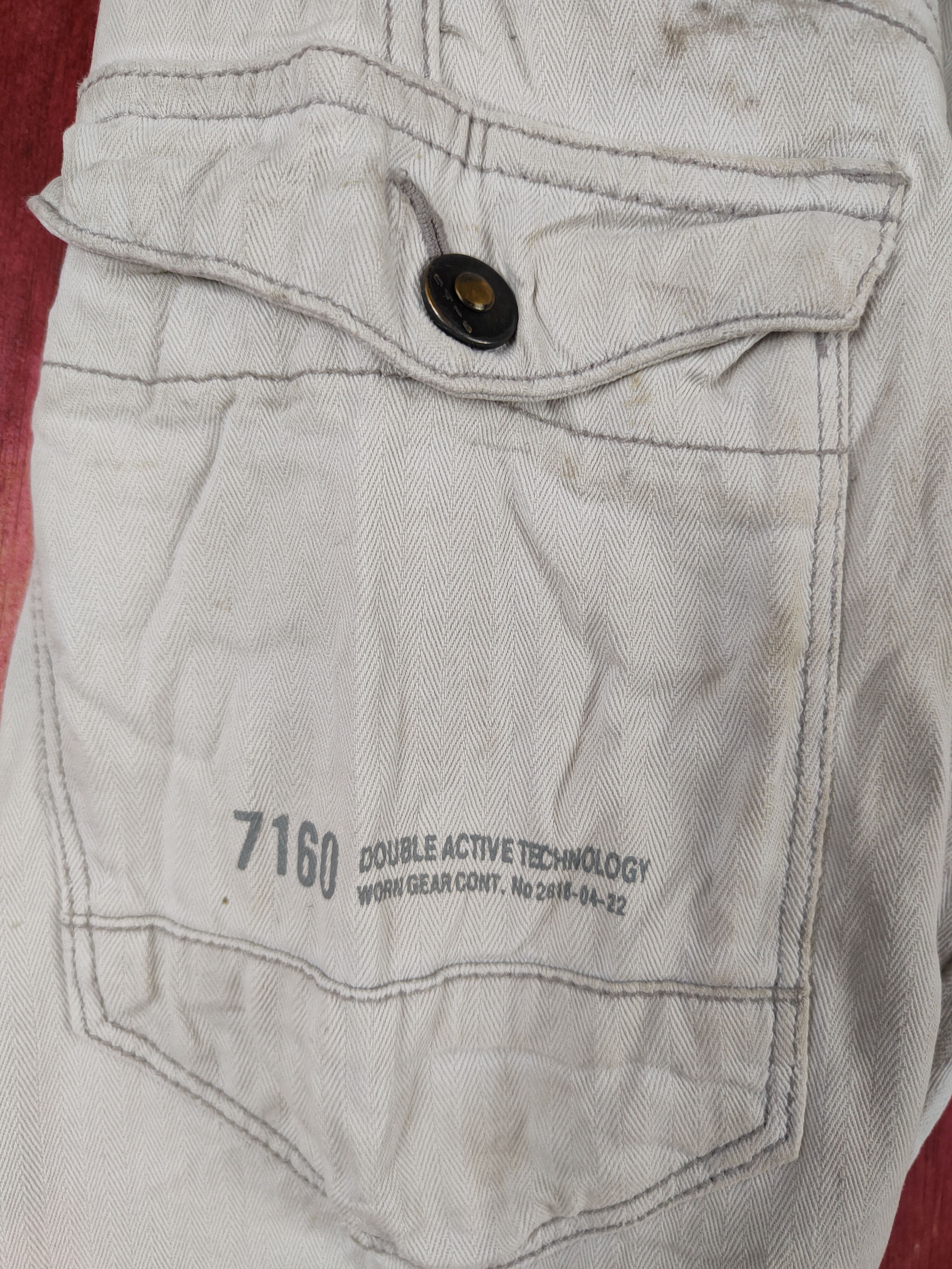 Japanese Brand I'z Frontier White Multipocket Tactical Cargo Pants #S1292 Size US 33 - 4 Thumbnail