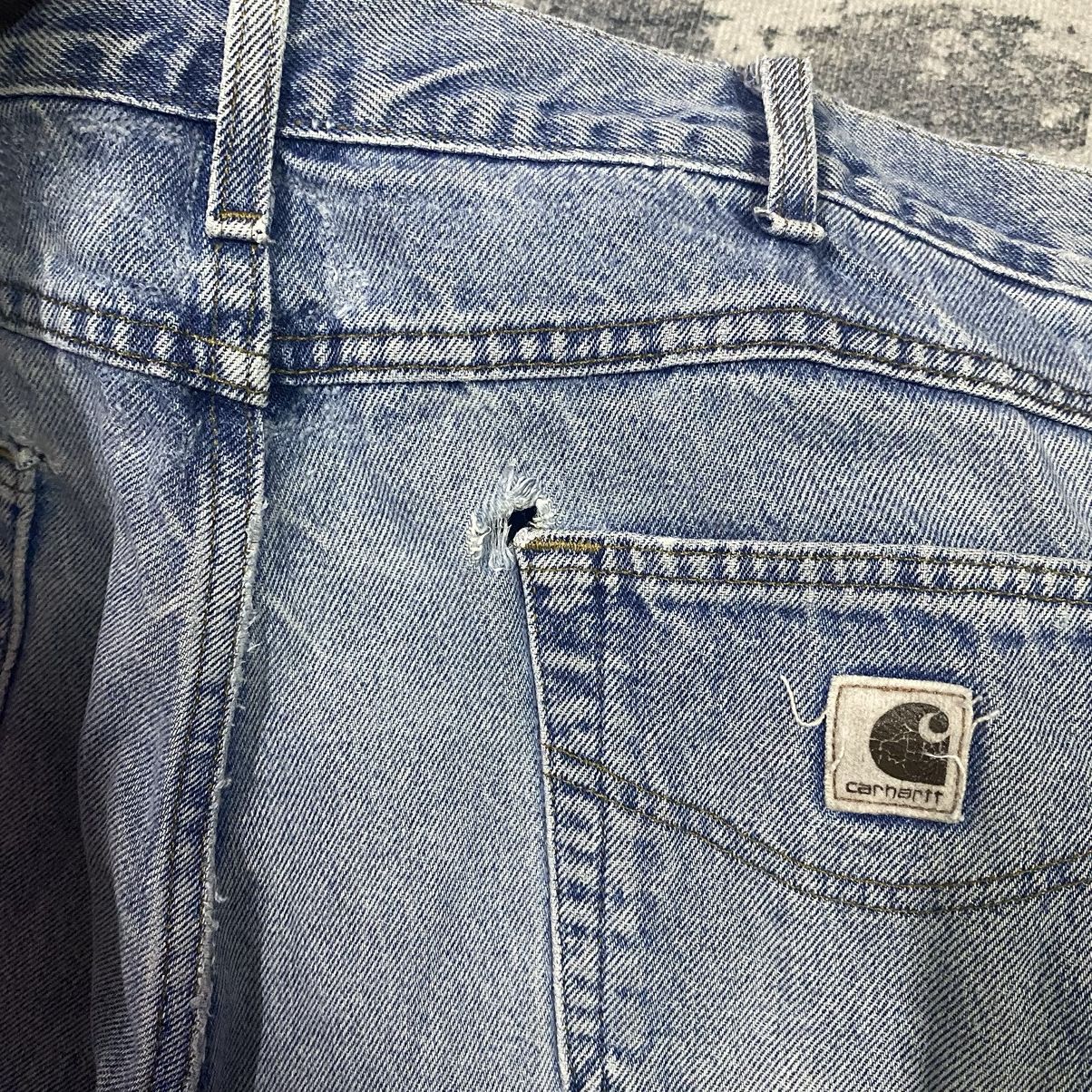 Carhartt × Jean × Vintage Vintage Carhatt Distressed Baggy Denim Jeans Size US 35 - 9 Thumbnail