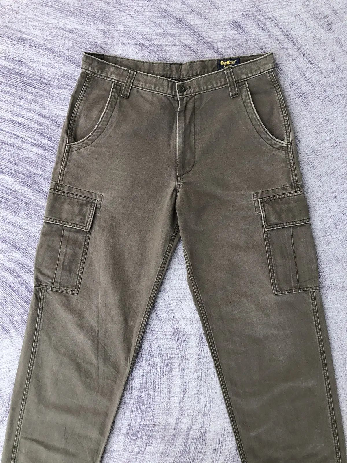 Oshkosh OshKosh Cargo Green Olive Style Multi-Pocket Pants Size US 31 - 2 Thumbnail