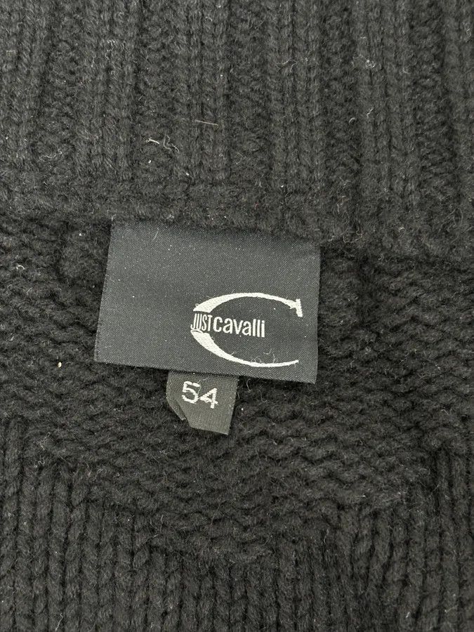 Just Cavalli 2010s Cavalli Black Wool Multi-Pocket Cargo Zip-up Sweater Size US L / EU 52-54 / 3 - 10 Thumbnail