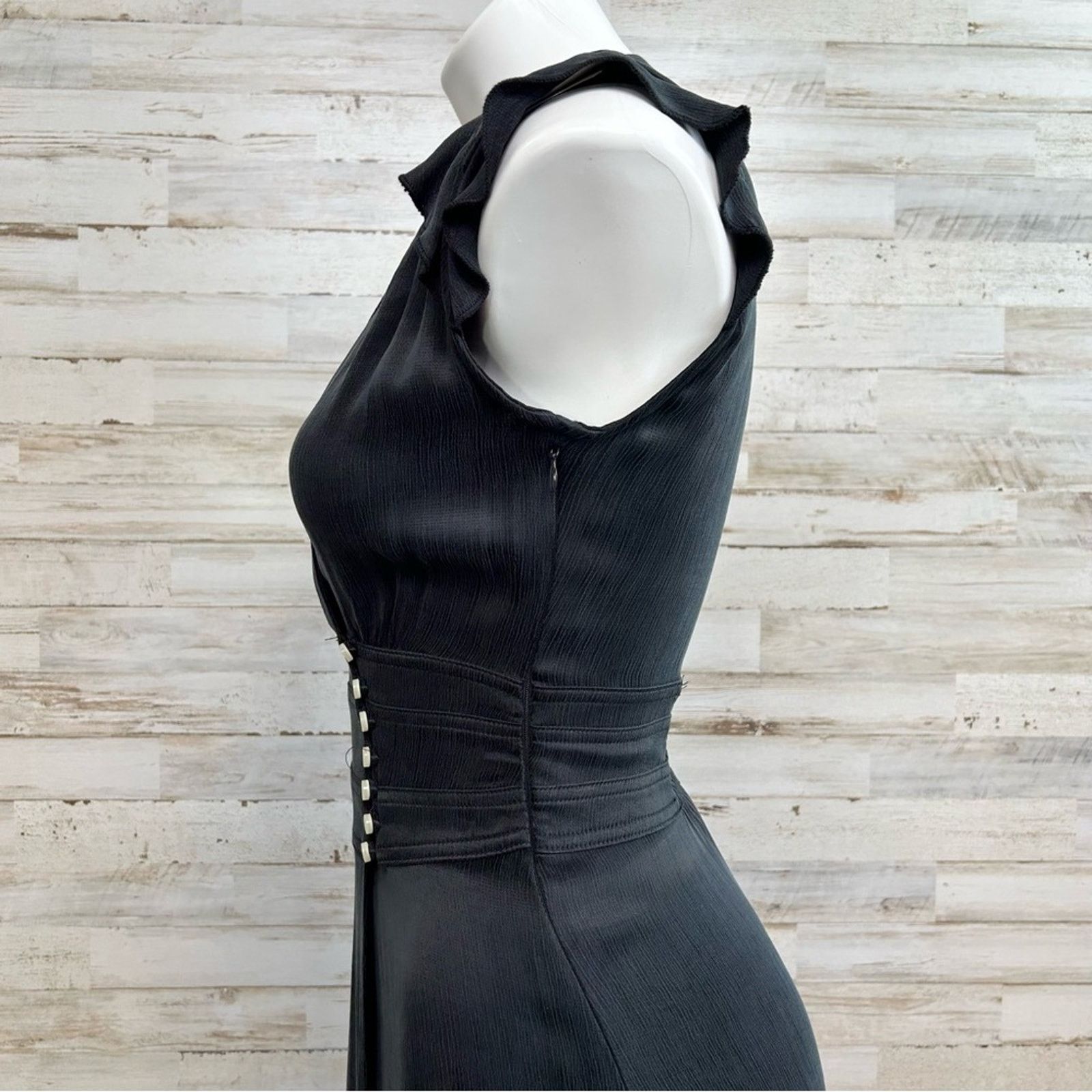 ba&sh BA&SH Coralie Dress Size 4 Int'l XS Black Asymmetrical Size S / US 4 / IT 40 - 9 Thumbnail
