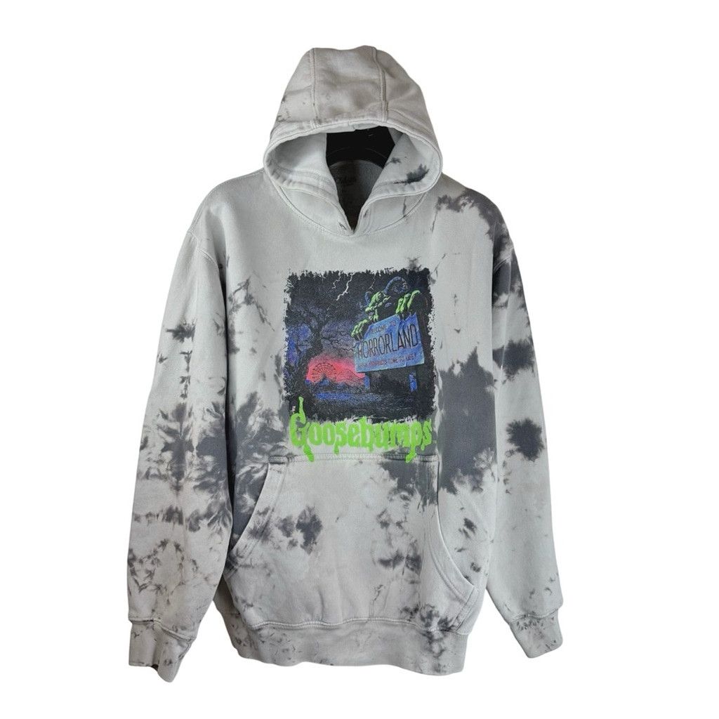 Other GOOSEBUMPS Men's White/Grey Tie-Dye Graphic Hoodie Size S Size US S / EU 44-46 / 1 - 1 Thumbnail