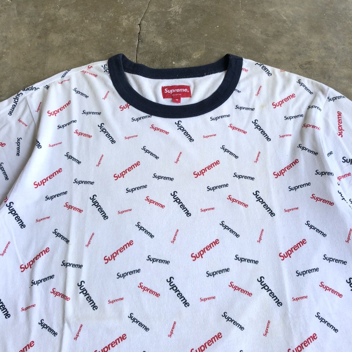 Supreme FW 18 Supreme Scatter Ringer Tee White Size US L / EU 52-54 / 3 - 3 Thumbnail