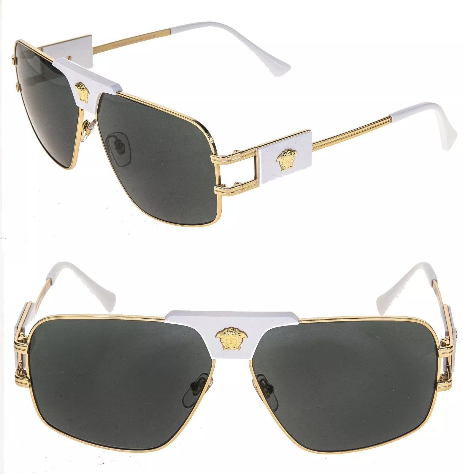 Versace VERSACE Medusa NAVIGATOR Gold Unisex Sunglasses VE2251 2251 Size ONE SIZE - 1 Thumbnail