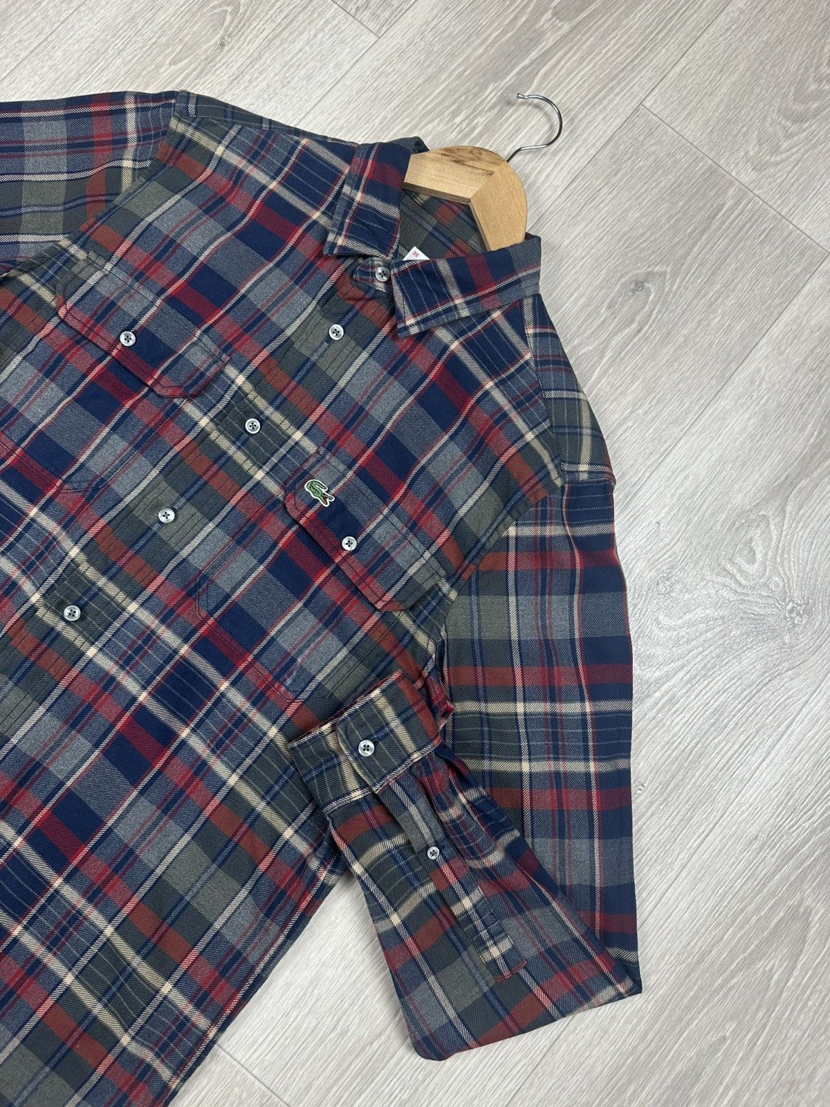 Flannel × Lacoste Vintage Lacoste Flannel Checkered Shirt Button Up Size US L / EU 52-54 / 3 - 2 Thumbnail