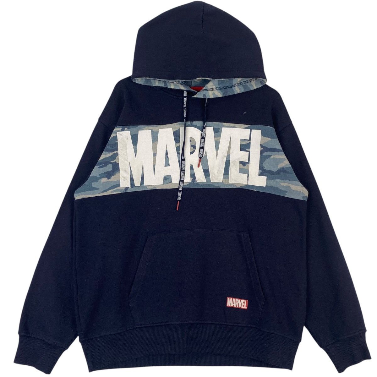 Marvel Comics × Vintage Vintage Marvel Printed Logo Hoodie Sweater Black Size L Size US L / EU 52-54 / 3 - 1 Thumbnail
