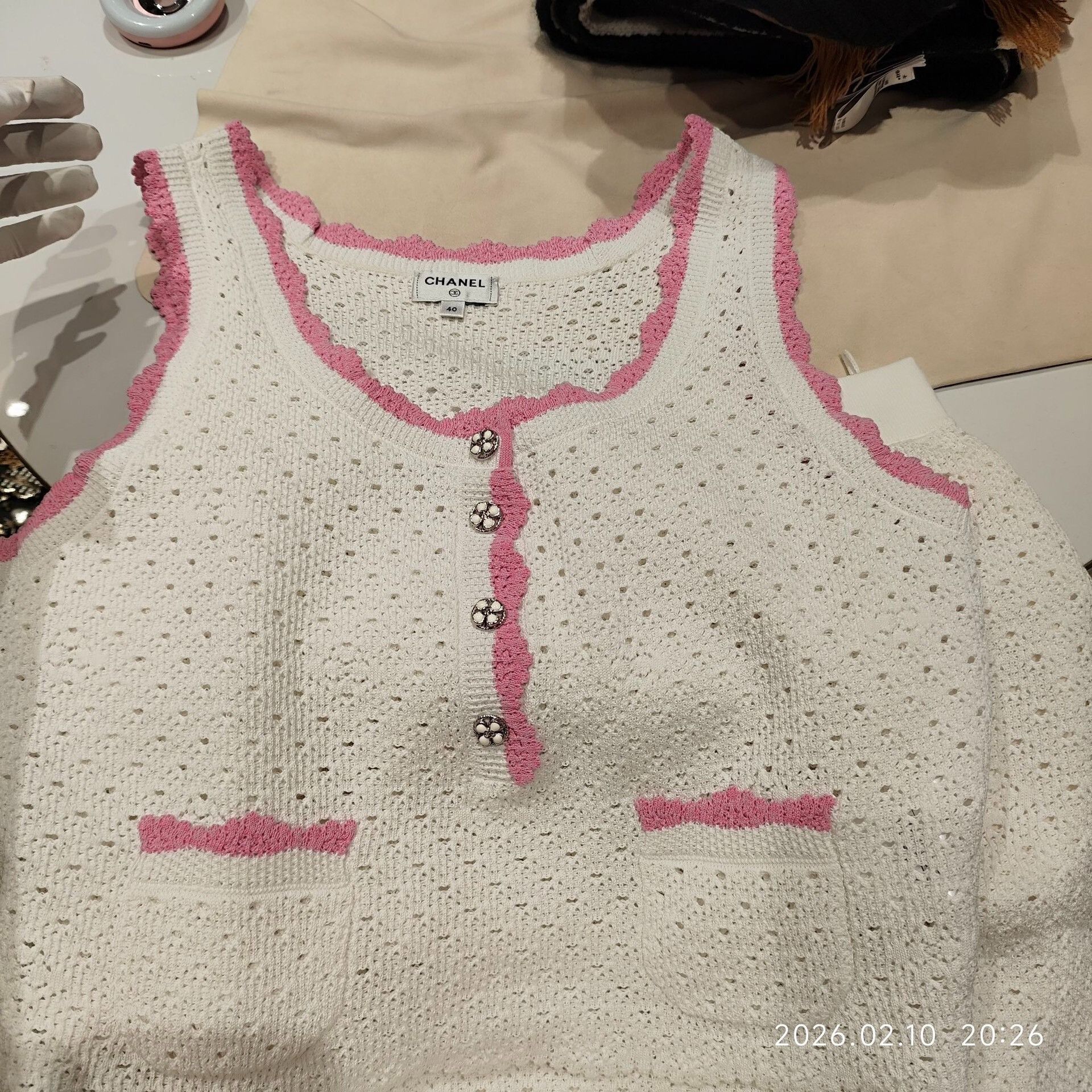 Chanel Chanel Pink Tank Top 40 Men Size US M / EU 48-50 / 2 - 1 Thumbnail