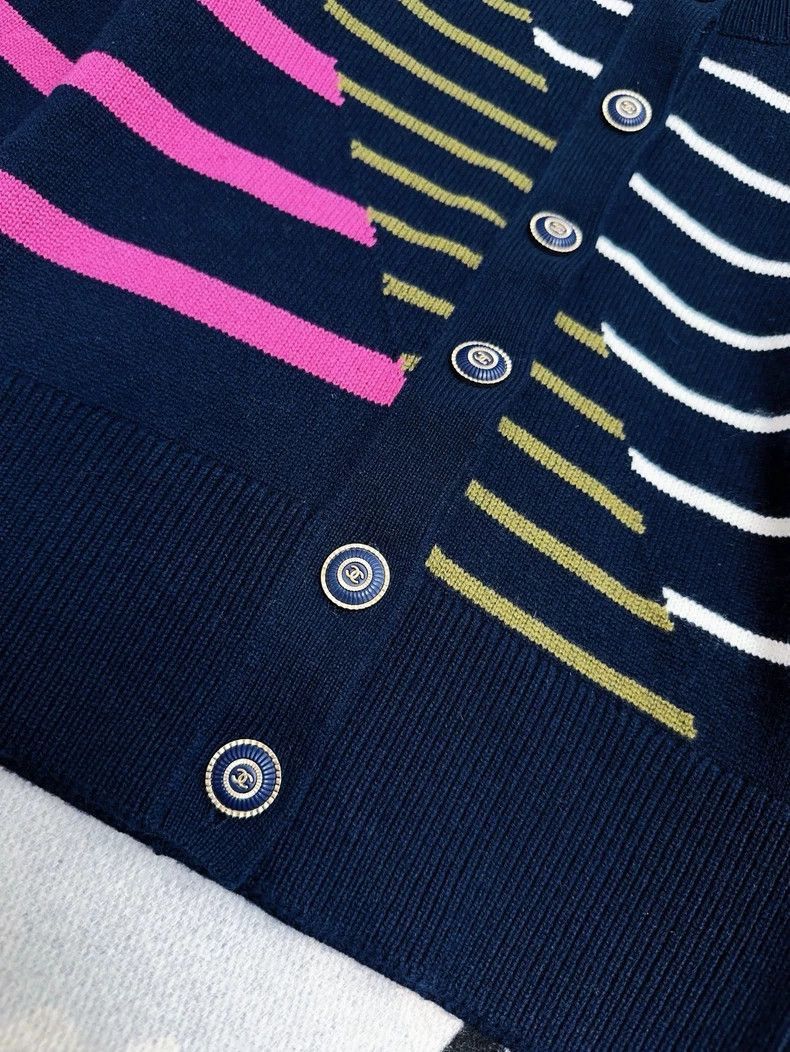 Chanel Chanel 20C Knit Cardigan Coat Blue Multi Size M / US 6-8 / IT 42-44 - 6 Thumbnail