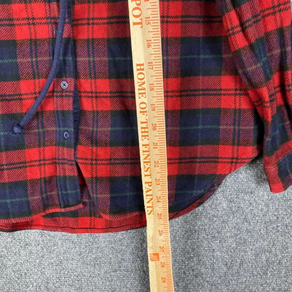 American Eagle Outfitters American Eagle Flannel Women's 100% Cotton Hooded Plaid S Size S / US 4 / IT 40 - 6 Thumbnail