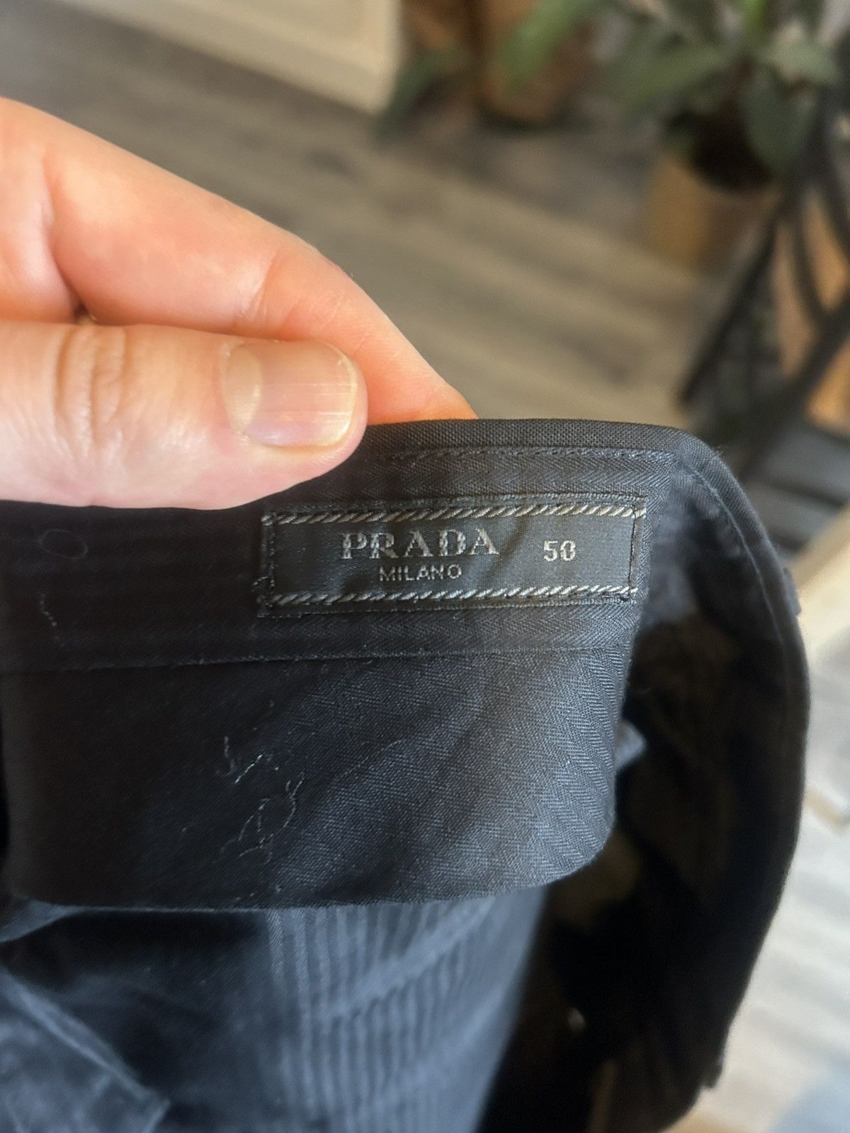 Prada Prada Black Poplin Virgin Wool Trousers Size US 34 / EU 50 - 9 Thumbnail