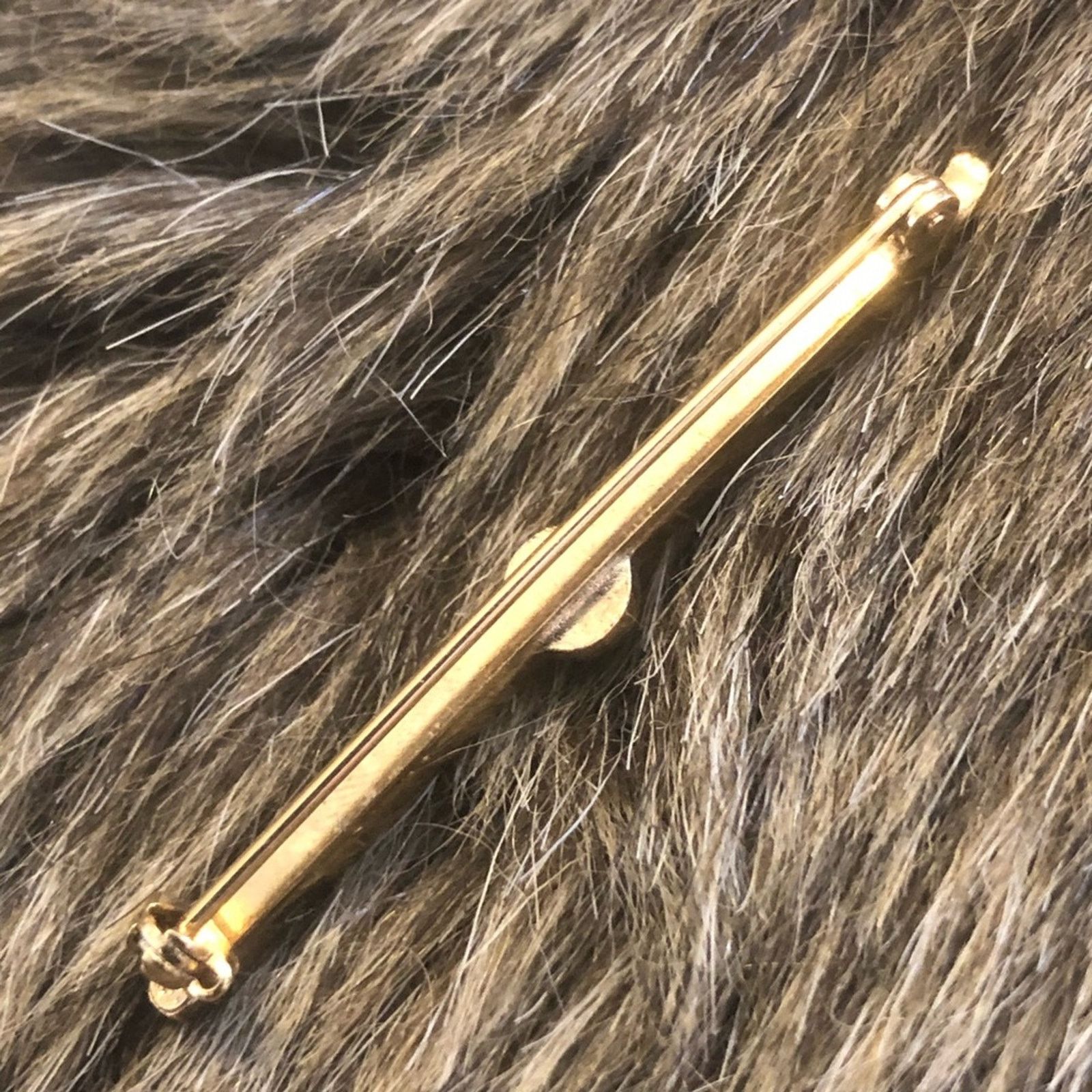 Vintage Vintage gold plated faux pearl collar pin brooch Size ONE SIZE - 3 Thumbnail