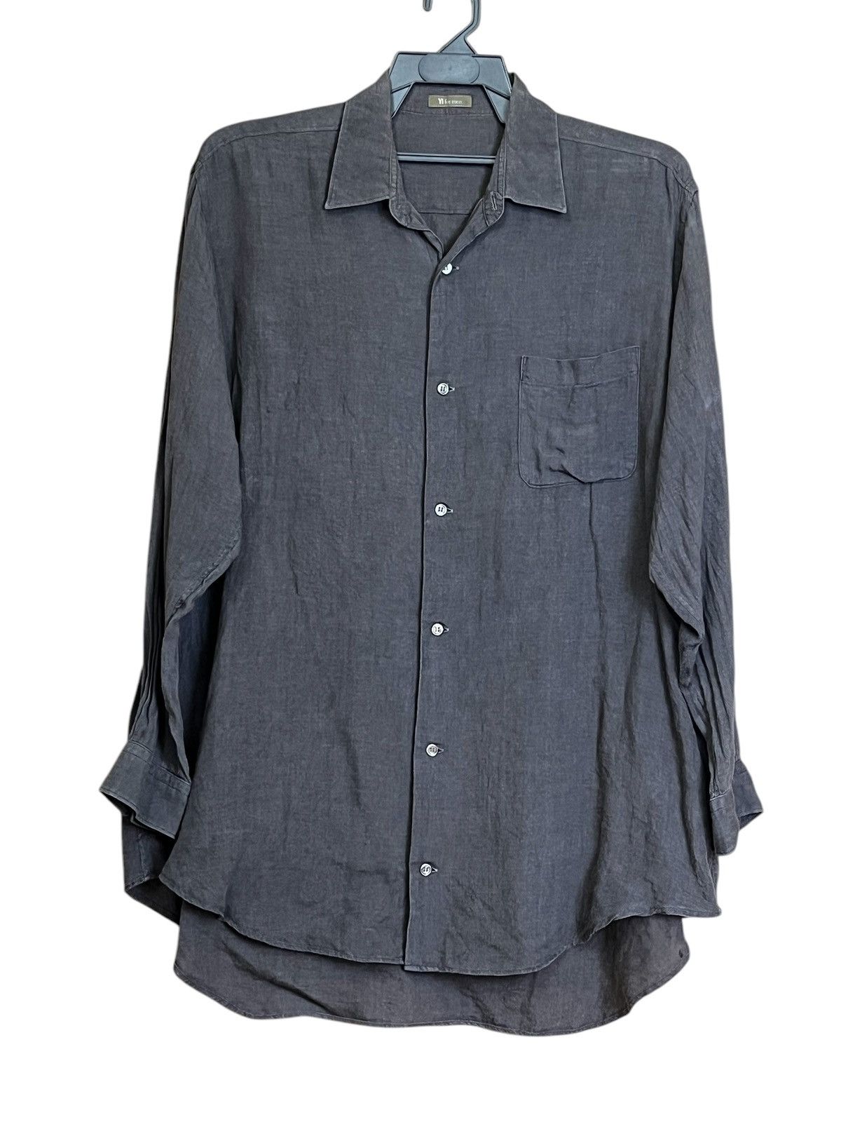 NICE🔥Y’S FOR MEN-YOHJI YAMAMOTO LINEN/RAYON BUTTON UPS SHIRT