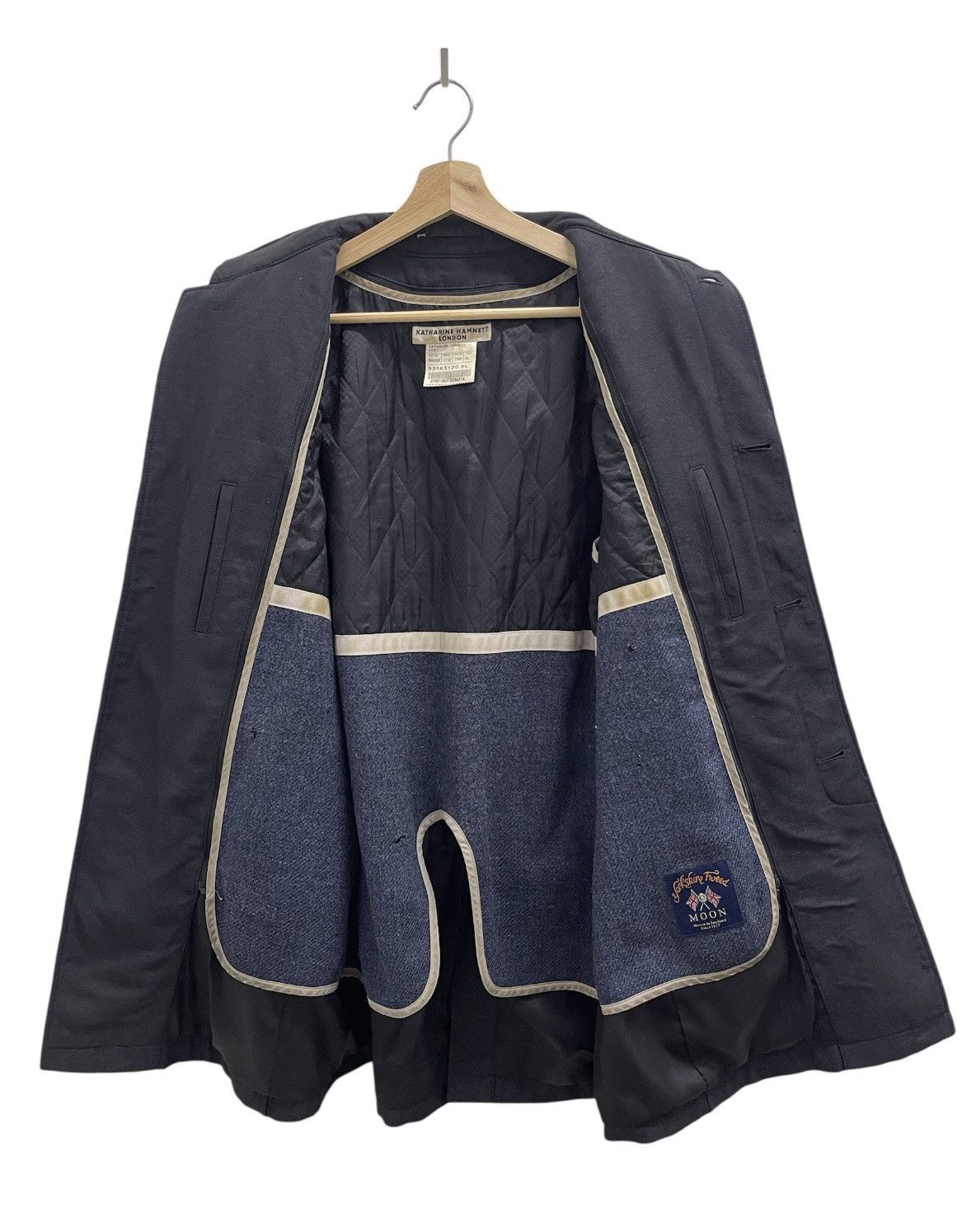 Katharine Hamnett London Yorkshire Tweed Lined Belted Coat Size US M / EU 48-50 / 2 - 1 Thumbnail