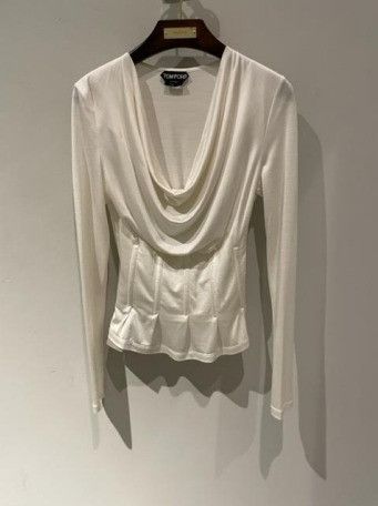 Tom Ford o1w1db10225 TSJ519 Corset Top in White Size XS / US 0-2 / IT 36-38 - 1 Preview