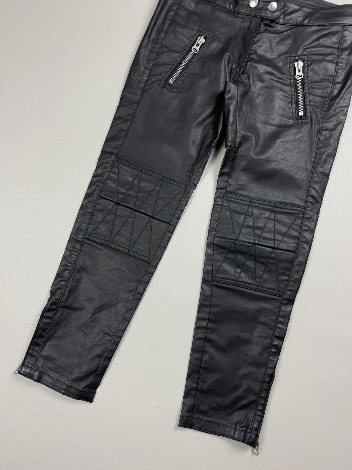 Isabel Marant Isabel Marant Pour H&M Coated Denim Biker Cropped Jeans Size 27" / US 4 / IT 40 - 3 Thumbnail