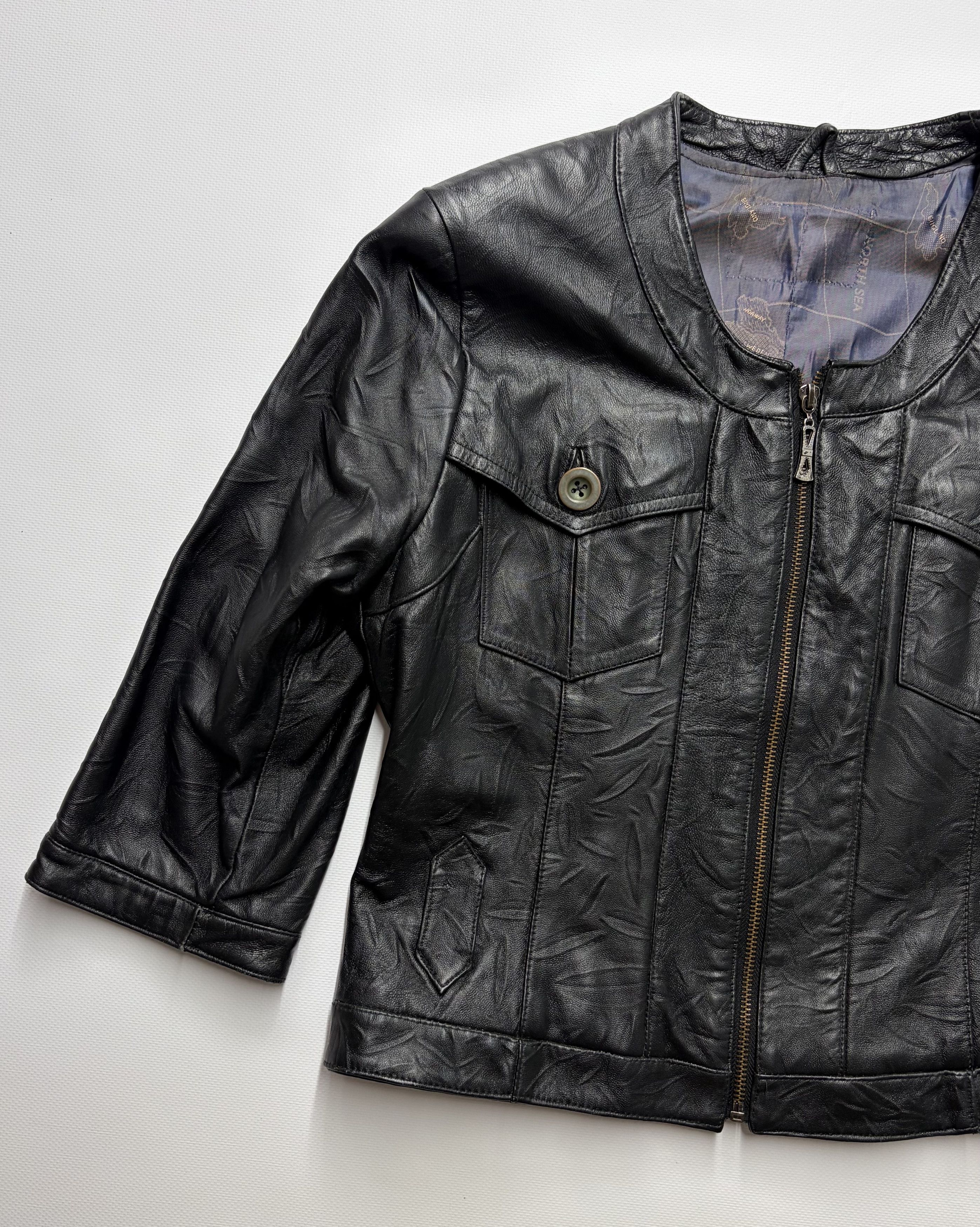 Vintage Vintage Women's Crop Leather Jacket Size M / US 6-8 / IT 42-44 - 11 Thumbnail
