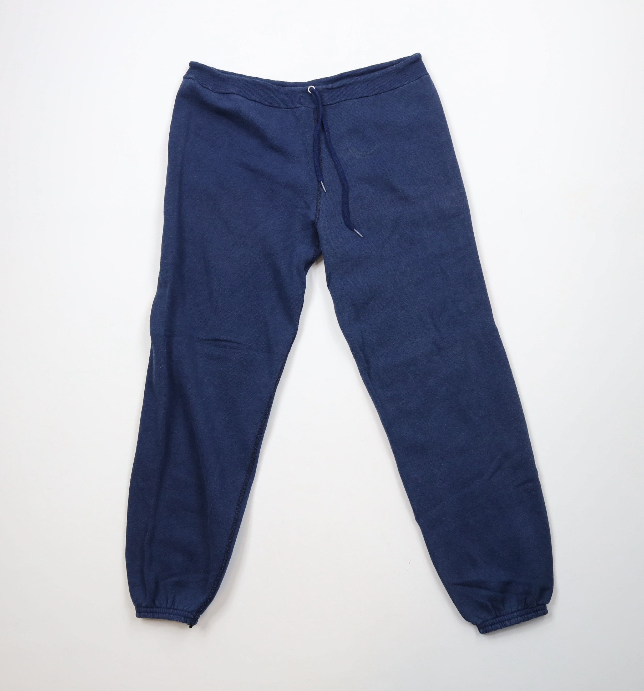 Vintage Vintage 70s Streetwear Gusset Sweatpants Joggers Blue USA Size US 32 / EU 48 - 1 Thumbnail