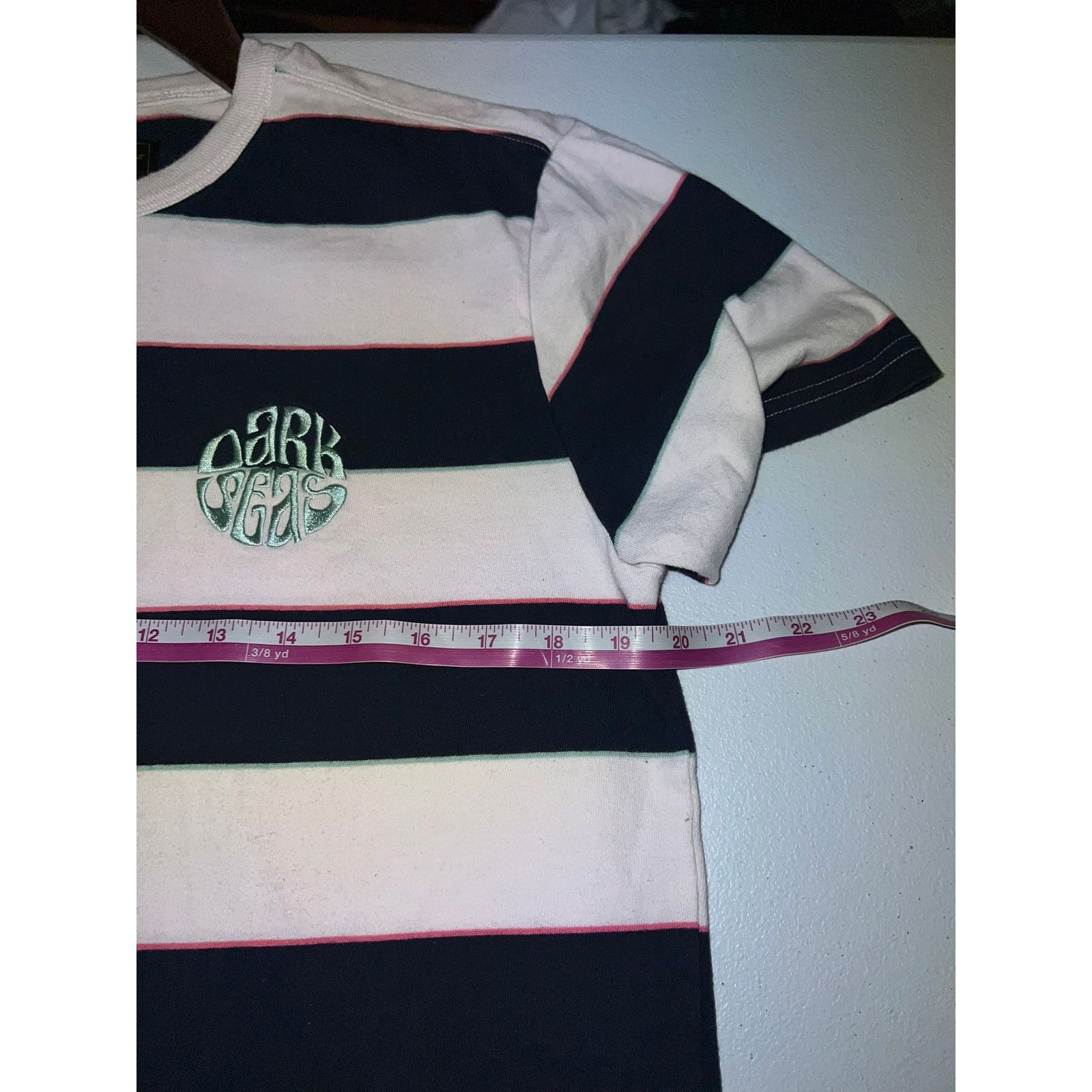 Dark Seas Division Dark Seas Striped Shirt Division Pink Blue Green Tee Medium Size US M / EU 48-50 / 2 - 7 Thumbnail