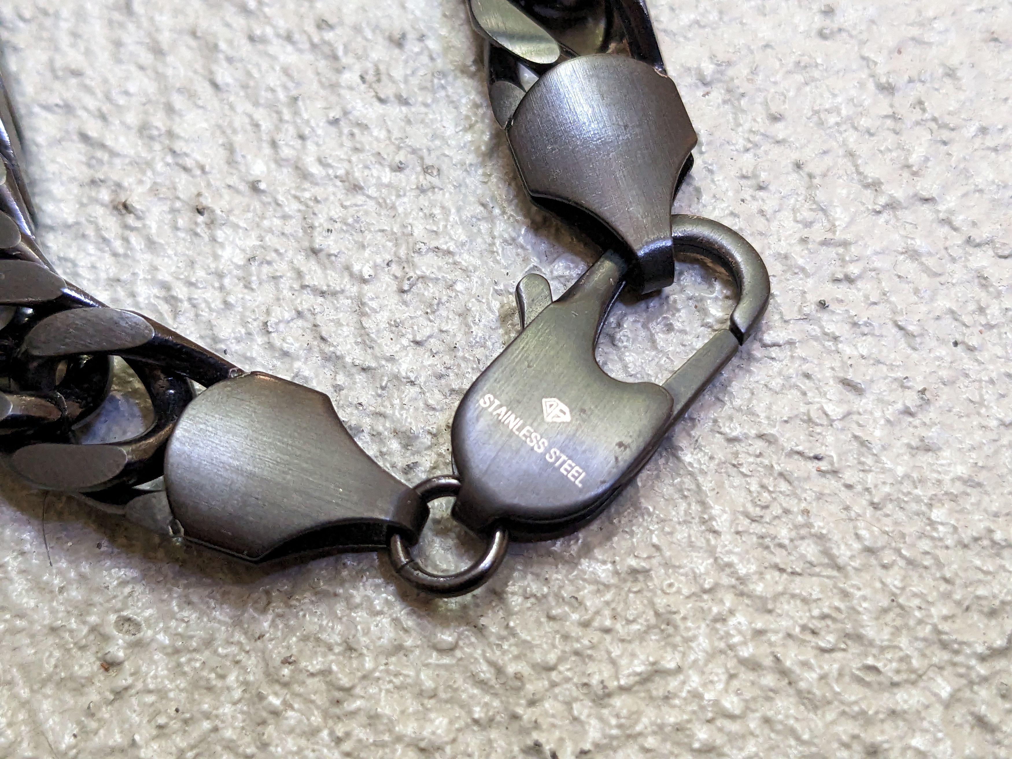 Jewelry Stainless Steel Bracelet Black Cuban Curb 8.75" Biker Punk Size ONE SIZE - 6 Thumbnail