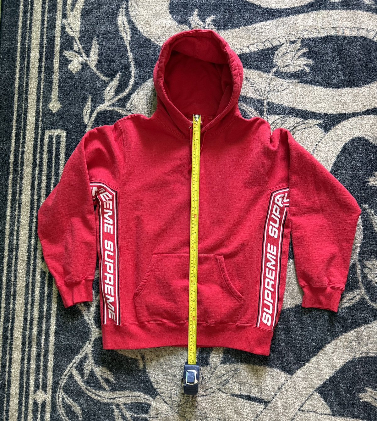Supreme SUPREME FW19 - TEXT RIB HOODIE, SIZE LARGE Size US L / EU 52-54 / 3 - 3 Thumbnail