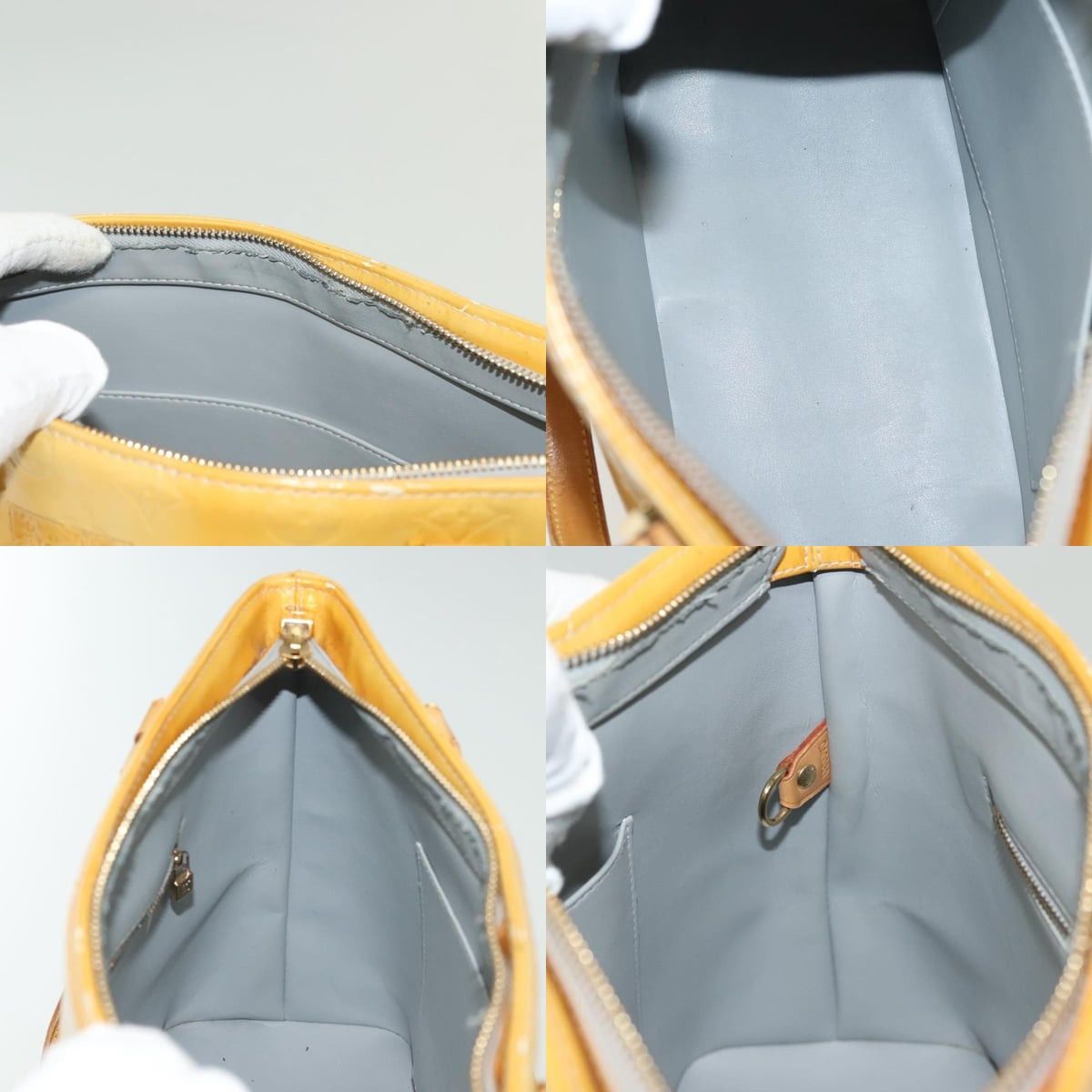 Louis Vuitton LOUIS VUITTON Monogram Vernis Houston Hand Bag Gris M91053 Size ONE SIZE - 12 Thumbnail