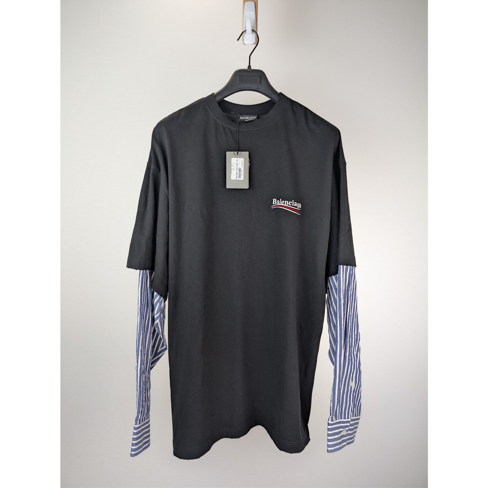 Balenciaga o1rshd1 Q:2 / Political Campaign Layered Jersey T-Shirt Size US XL / EU 56 / 4 - 3 Thumbnail