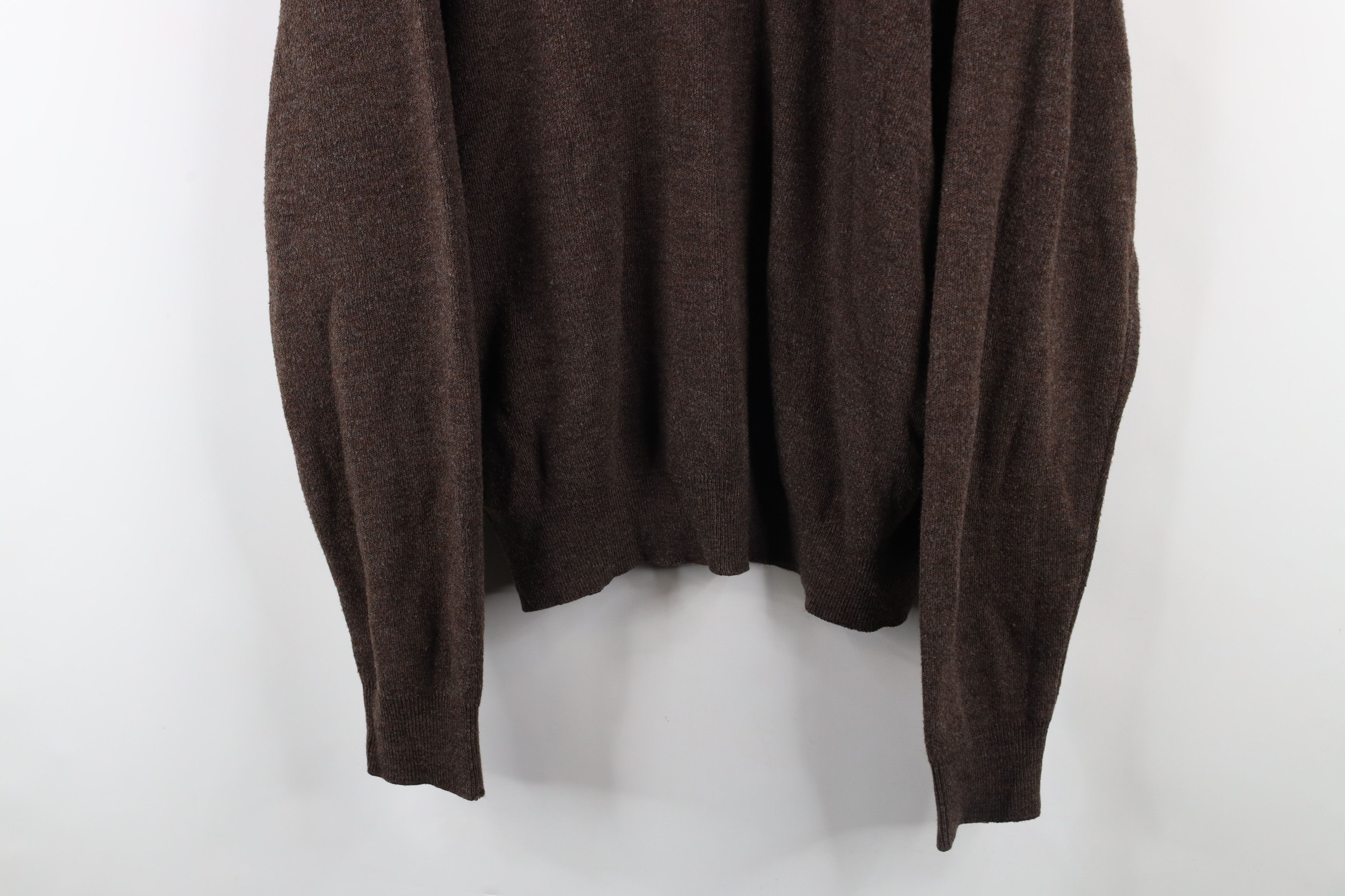 Vintage Vintage 70s Streetwear Blank Knit V-Neck Sweater Brown USA Size US XL / EU 56 / 4 - 3 Thumbnail