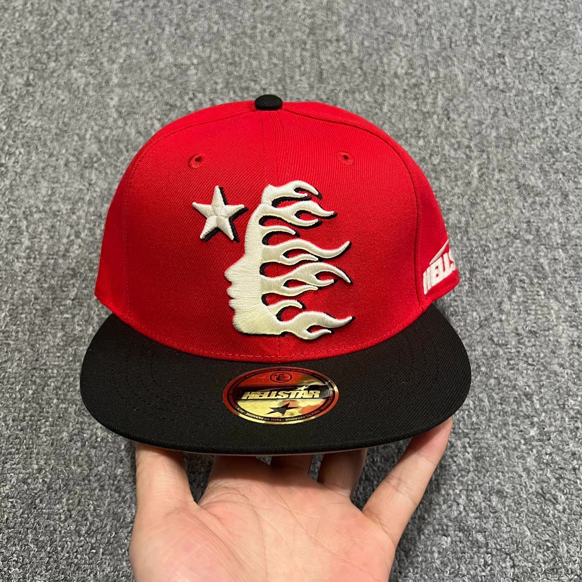 HELLSTAR Hellstar Embroidered Flat Brim Baseball Cap / Sun Hat Q7 Size ONE SIZE - 1 Thumbnail