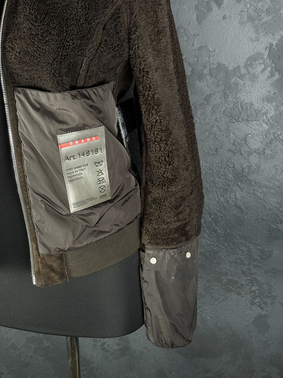 Prada 2000s Prada Brown Shearling Leather Jacket Women's Size L / US 10 / IT 46 - 19 Thumbnail