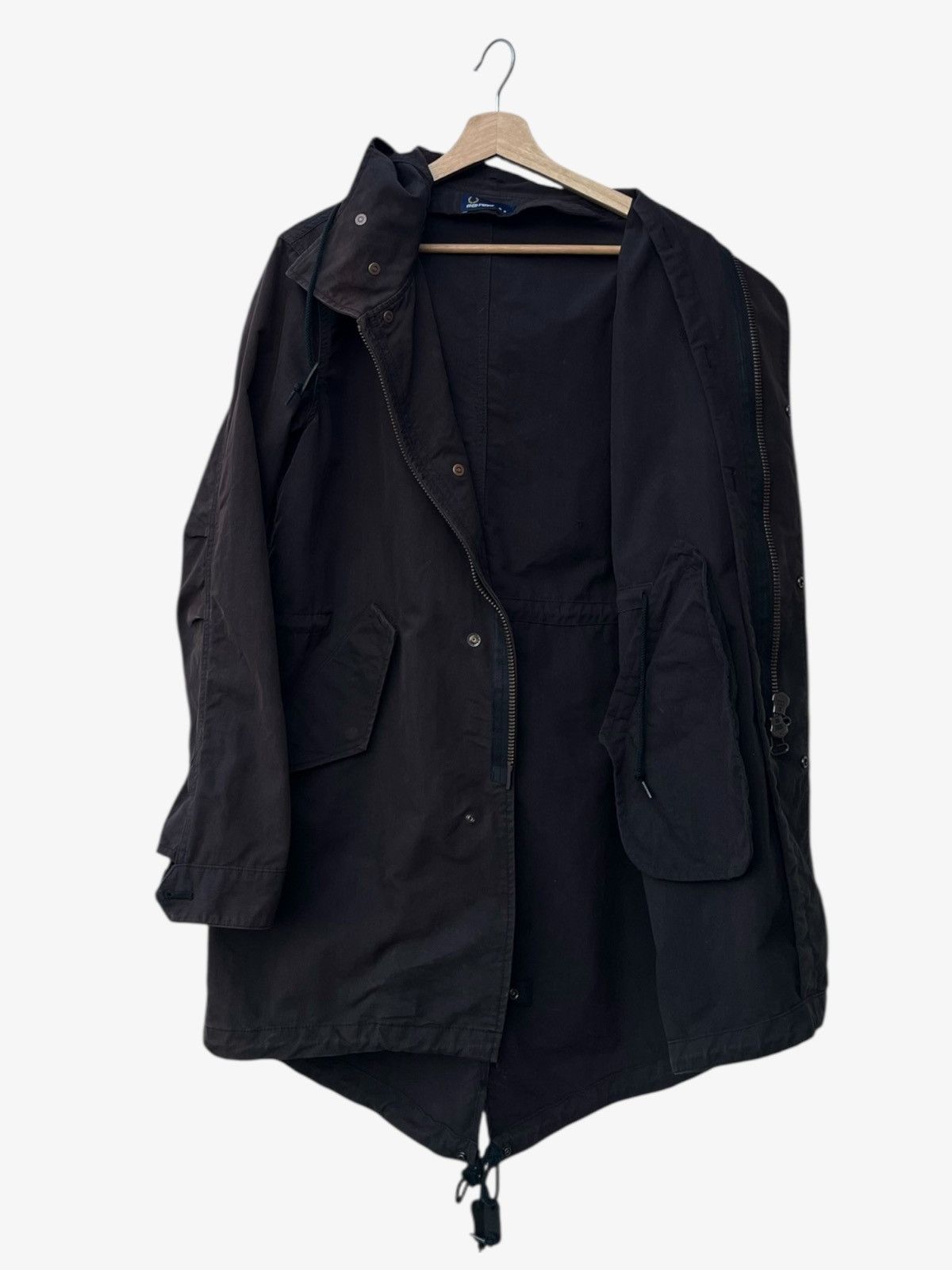 Fred Perry Faded Black Fred Perry Japan Cotton Blend Fishtail Parka Size US XS / EU 42 / 0 - 4 Thumbnail
