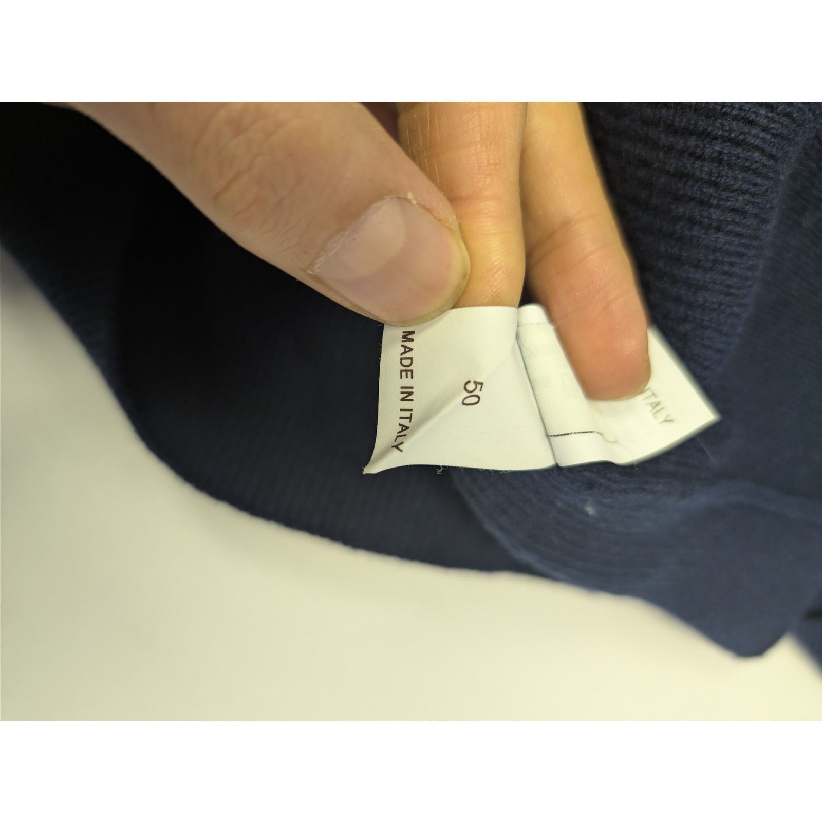 Brunello Cucinelli o1rshd1 CC20 Men's Ribbed Cashmere Zip Polo Sweater in Navy Size US M / EU 48-50 / 2 - 16 Thumbnail