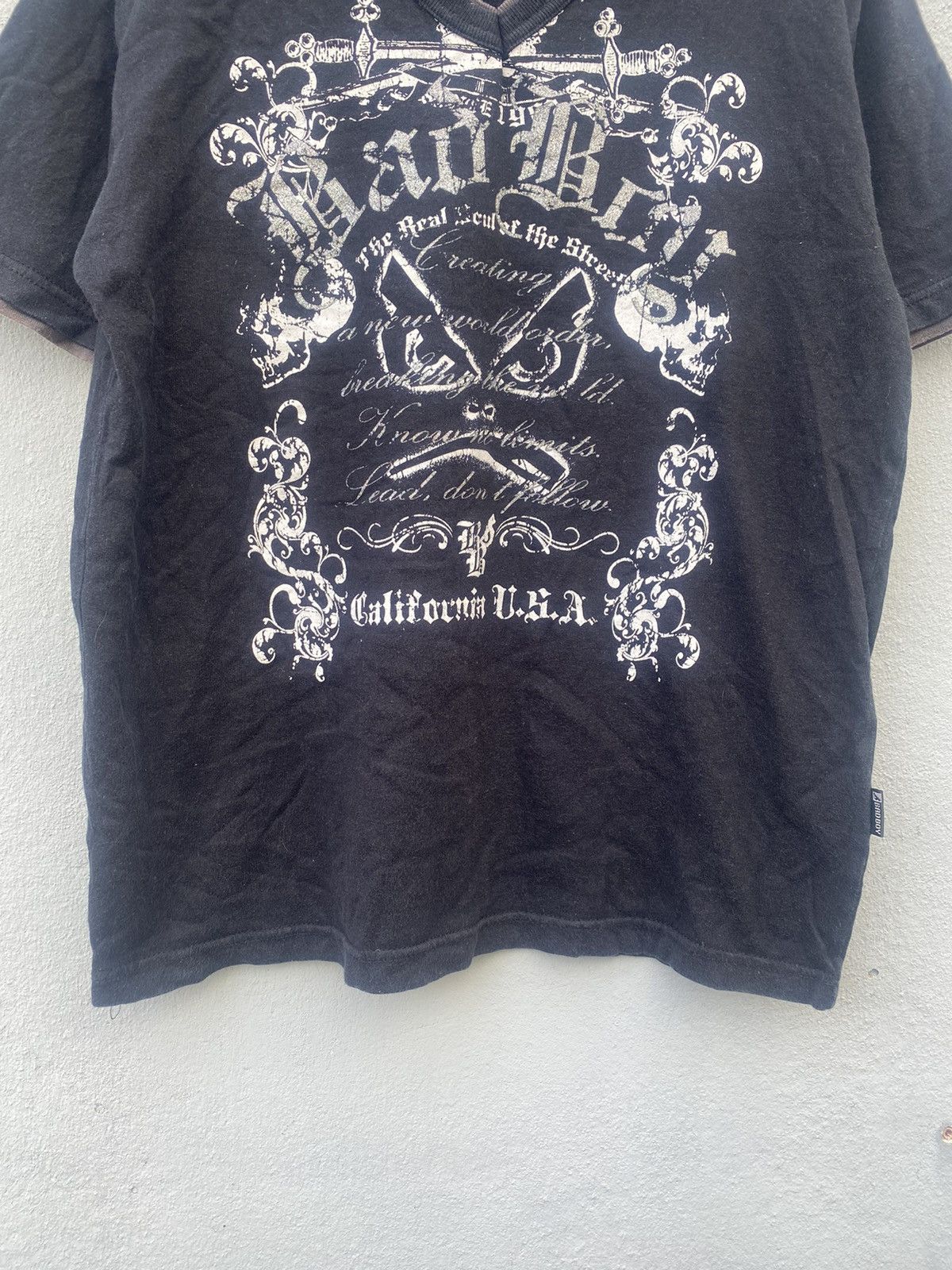 14th Addiction × JNCO × Vintage Vintage y2k Bad Boy Tribal Double Layer Poem Tees Size US M / EU 48-50 / 2 - 6 Thumbnail