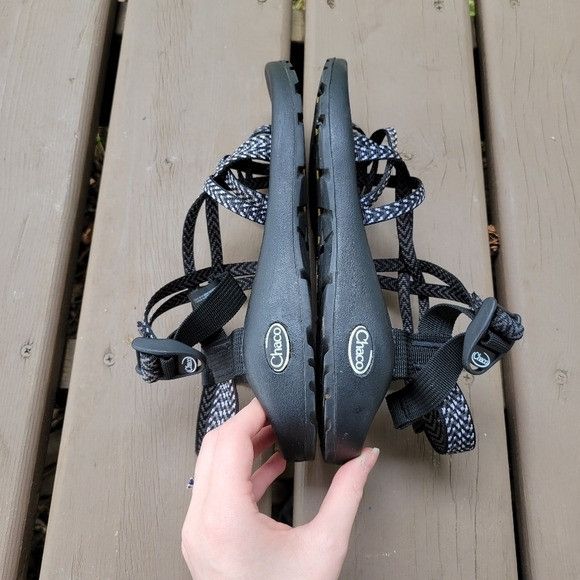 Chaco ZX/2 Classic Black White Gray Geometric Chevron Sandal