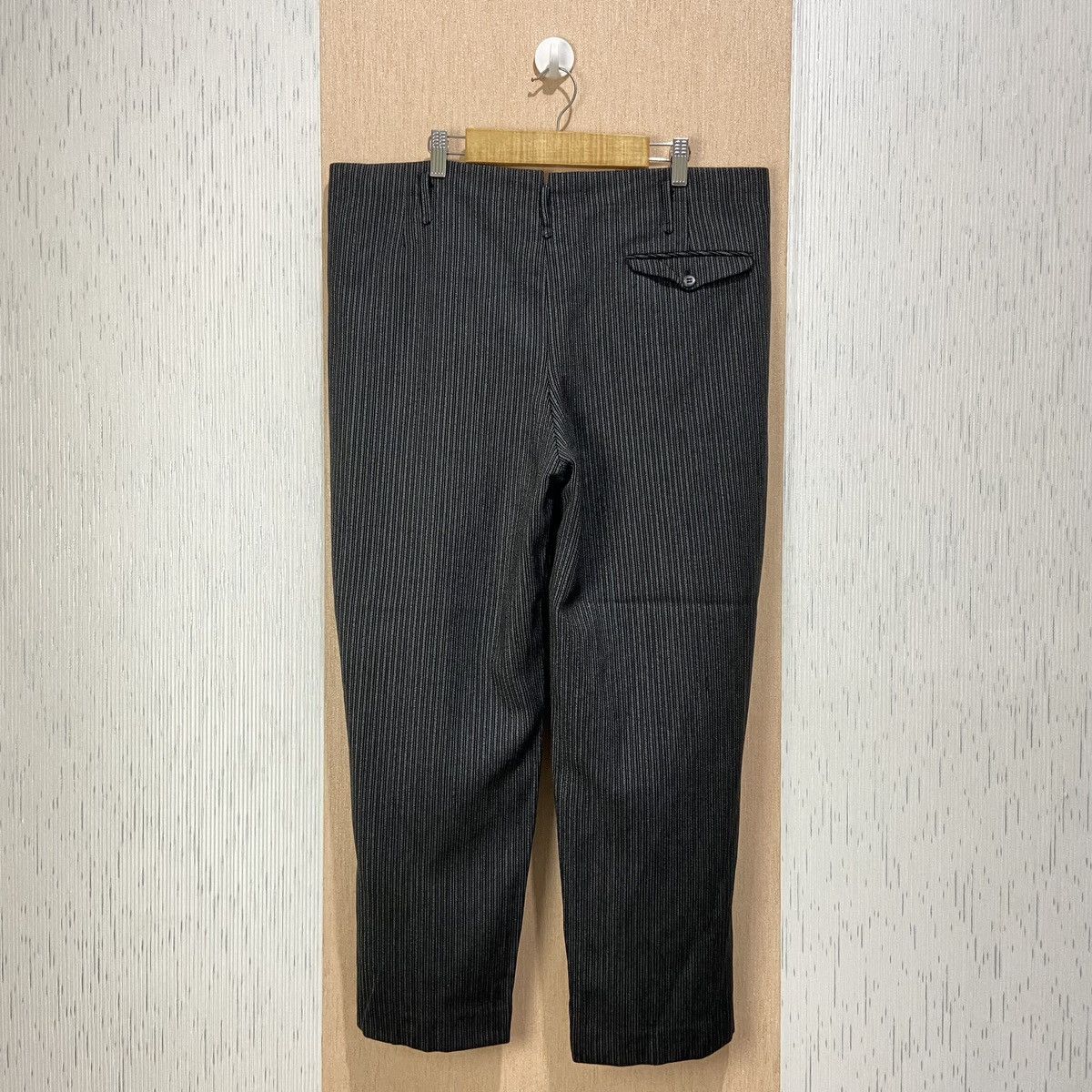 Japanese Brand 50s Heavyweight Wool Double Pleated Japan Tailored Trousers Size US 37 - 2 Thumbnail