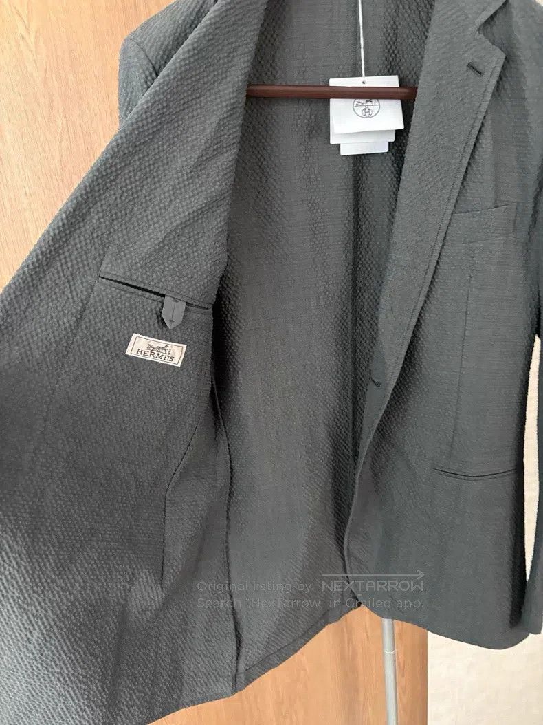 Hermes Hermes Men's Casual Jacket, Lightweight Wool Bubble Cloth Size US M / EU 48-50 / 2 - 5 Thumbnail