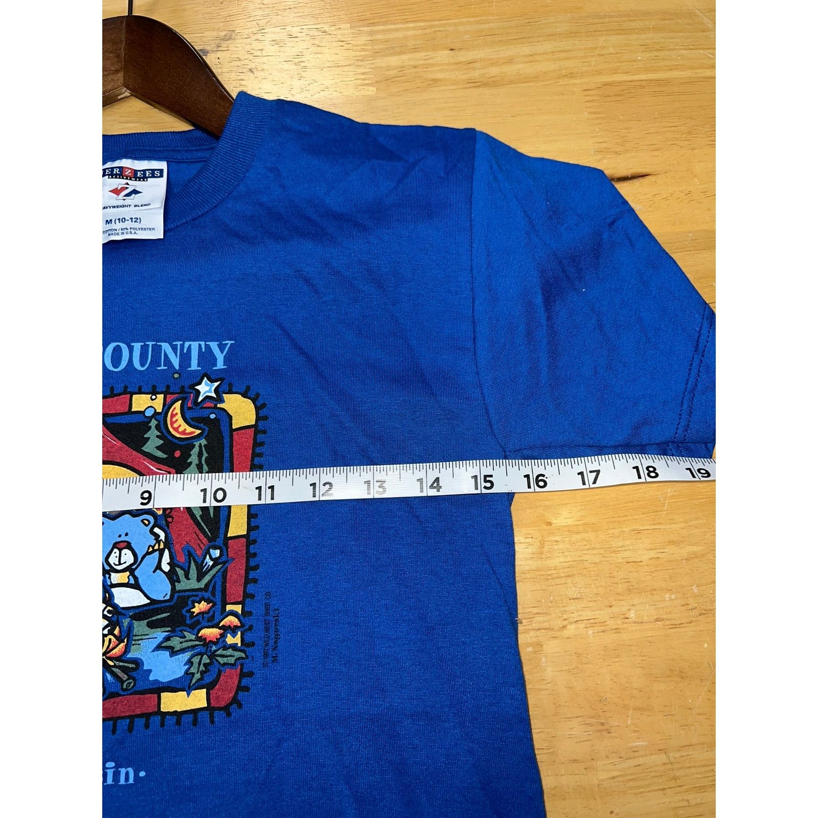 Jerzees Youth Wisconsin Shirt Door County Bears Campfire Top Tee M Size M / US 6-8 / IT 42-44 - 8 Thumbnail