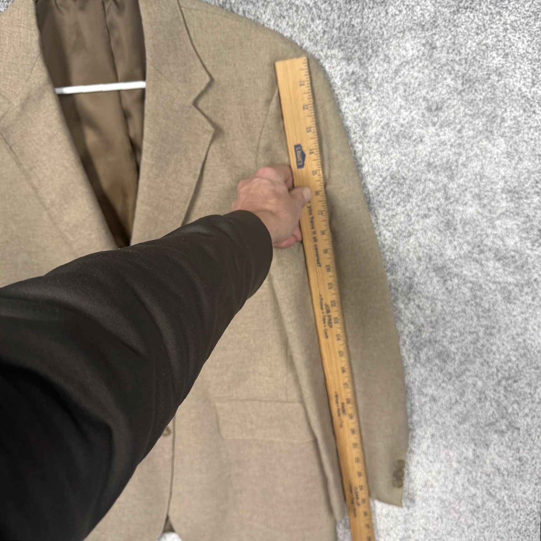 Levi's VINTAGE Levi's Action Suit Blazer 2 Piece Suit Jacket Single-Breasted Beige Mens 42R Formal Wedding 70s 80s Stay-Prest Size 42R - 3 Thumbnail