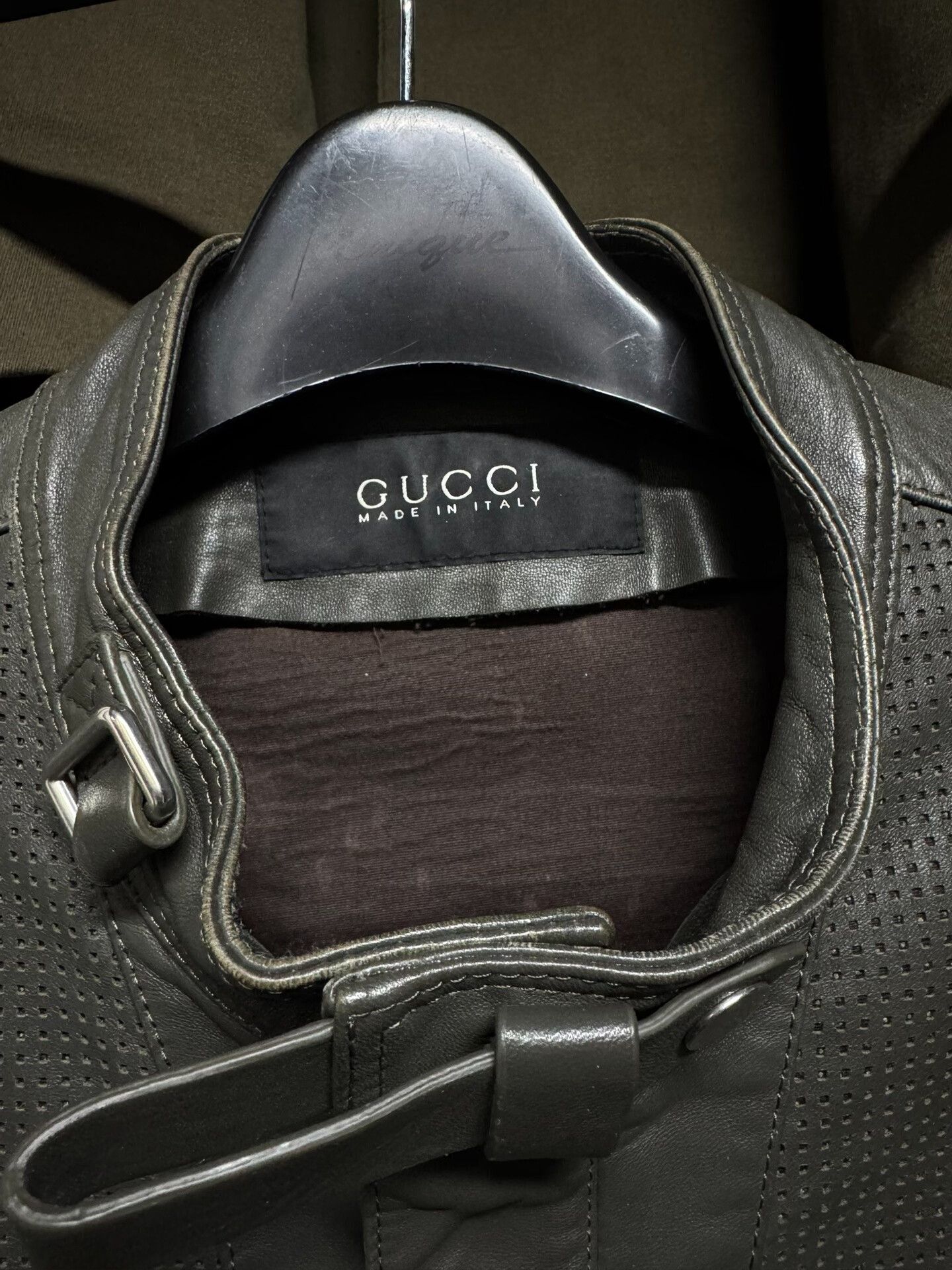 Gucci Gucci Tom Ford Perforated Lambskin Biker Jacket Size US S / EU 44-46 / 1 - 2 Thumbnail