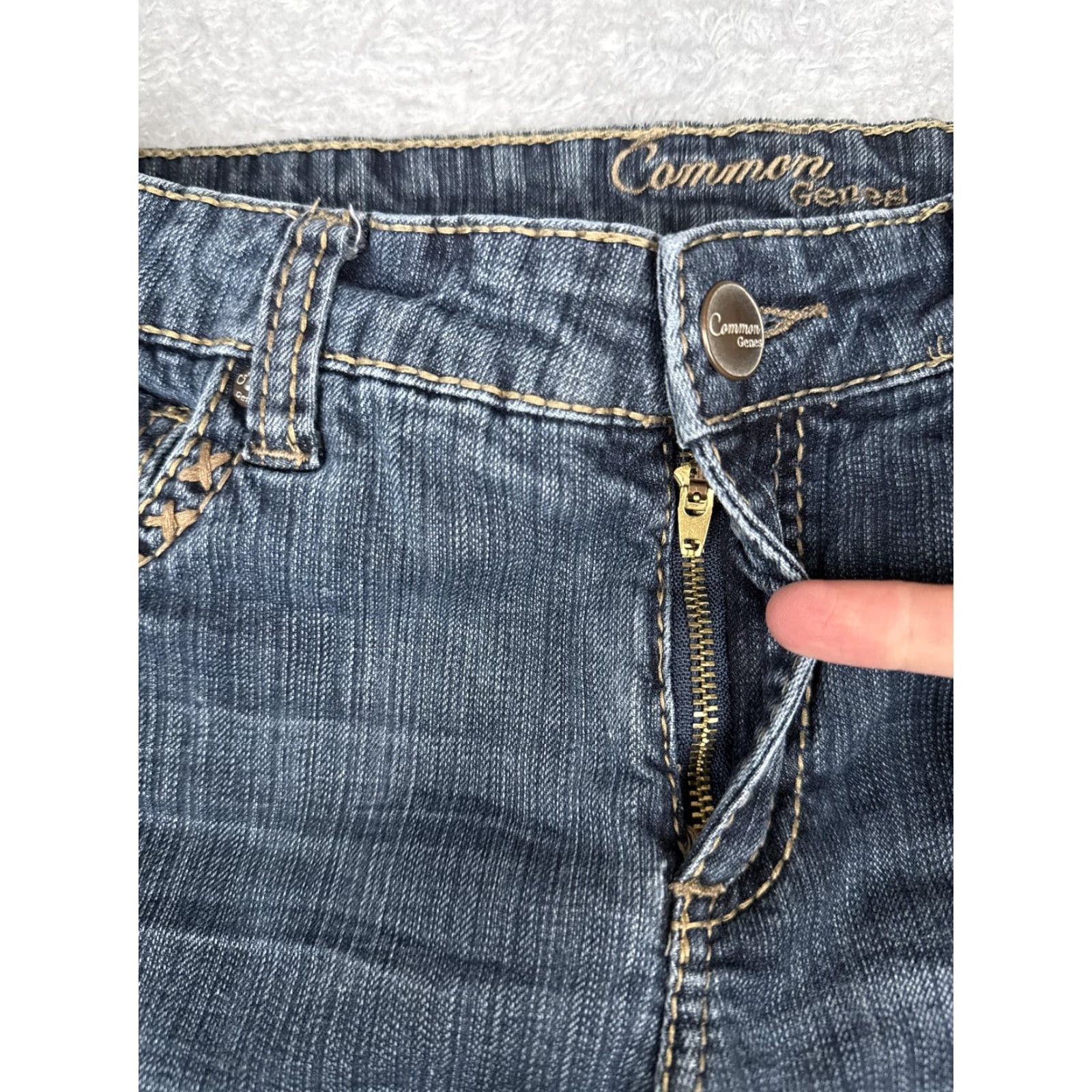 Denime Common Genes Jeans Womens 10P Blue Mid Rise Straight Leg Stretch Denim Casual Size 32" / US 10 / IT 46 - 5 Thumbnail