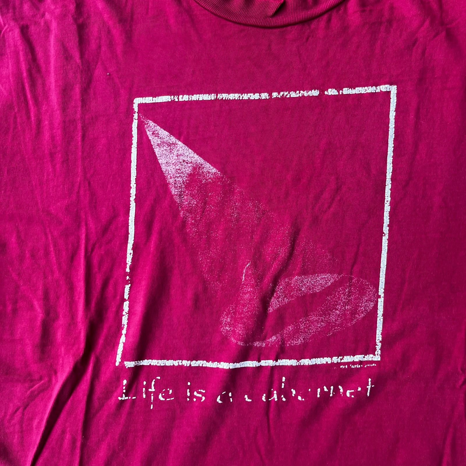 Vintage 90s Vintage Life is a Cabernet T-Shirt Wine RED FADED XL Size US XL / EU 56 / 4 - 2 Thumbnail