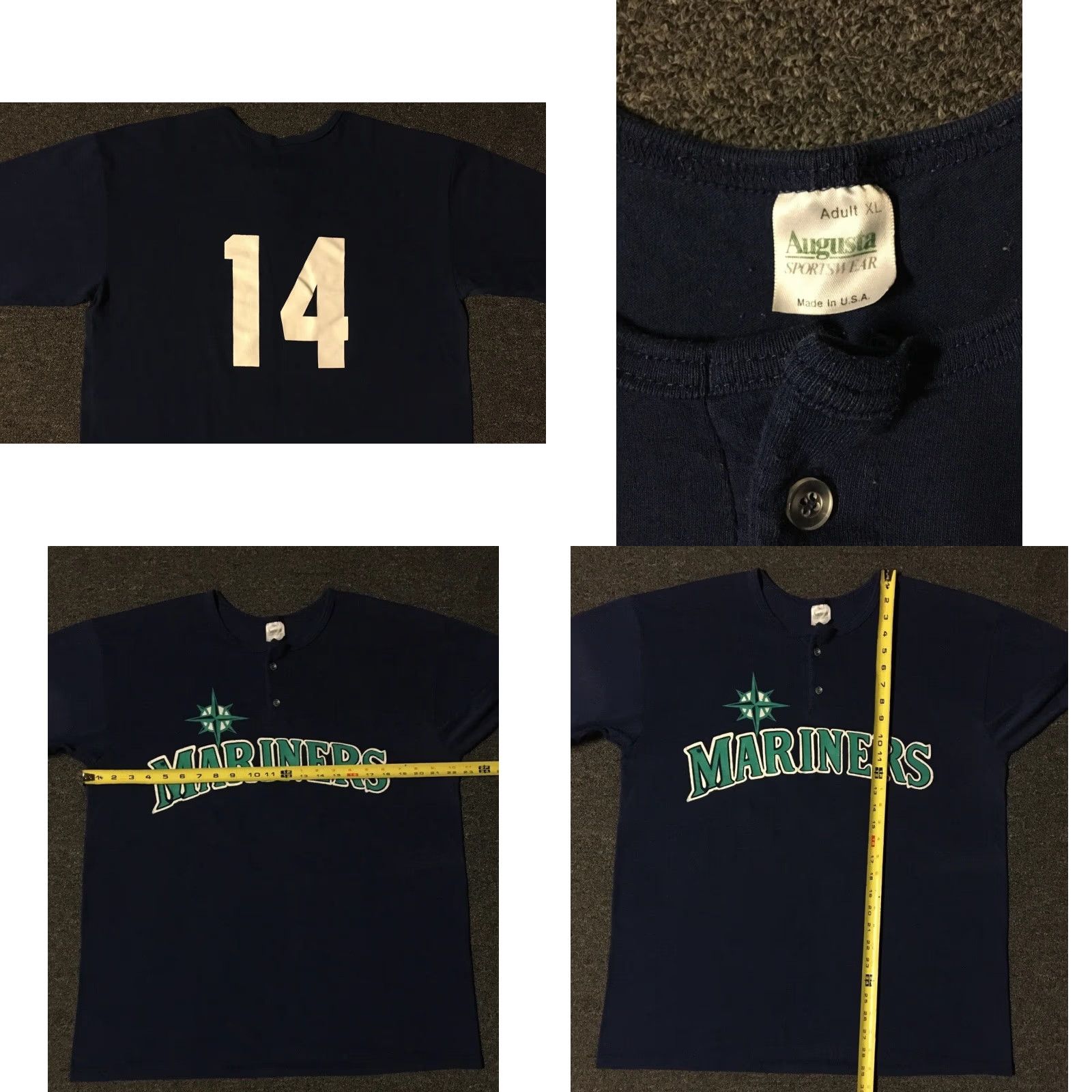 Vintage Vtg 90s Seattle Mariners Faded Shirt XL USA Baseball Ken Griffey Track PE Grunge Size US XL / EU 56 / 4 - 8 Thumbnail