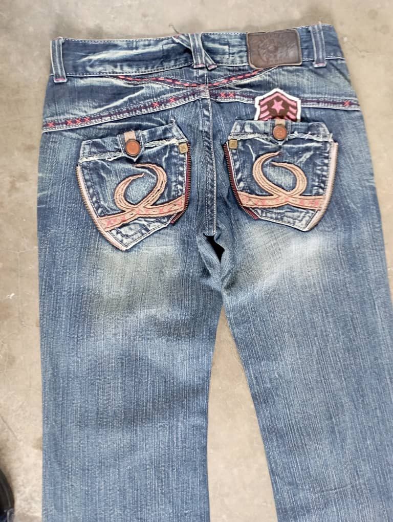 Tornado Mart Super Flare Jeans Japan Skulls Riobera Jeans Stone Wash Size US 28 / EU 44 - 6 Thumbnail