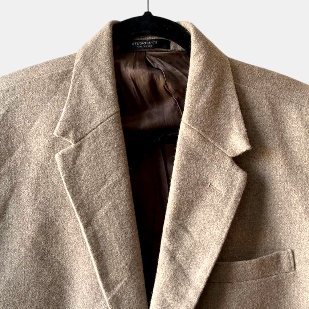 Other StudioSuits Hand Crafted blazer camel tweed wool-Fashionella Size 44R - 4 Thumbnail