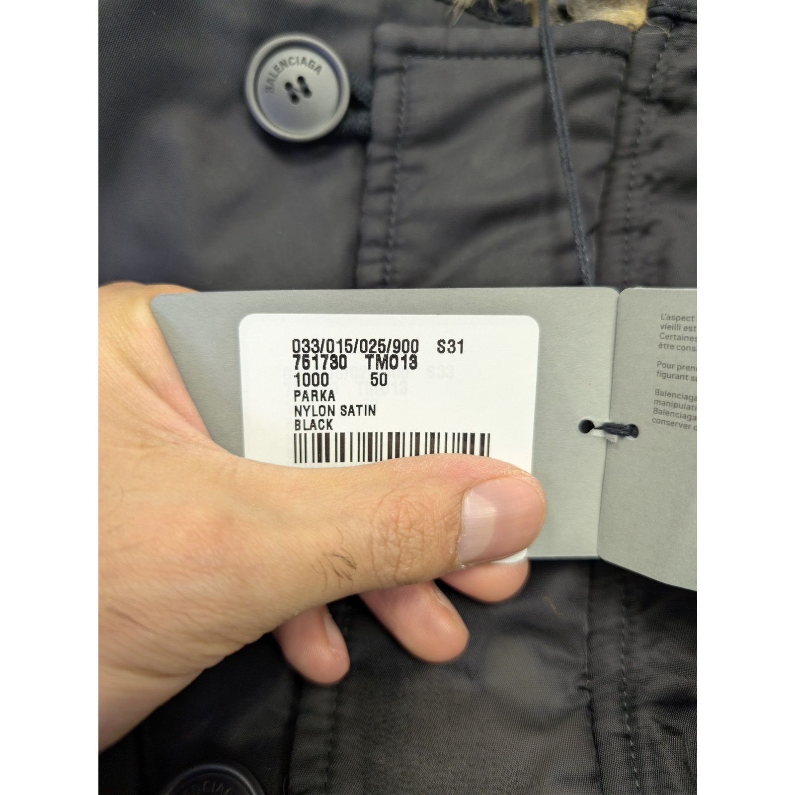 Balenciaga o1rshd1 Nylon Satin Parka Long Coat in Black Size US M / EU 48-50 / 2 - 21 Thumbnail