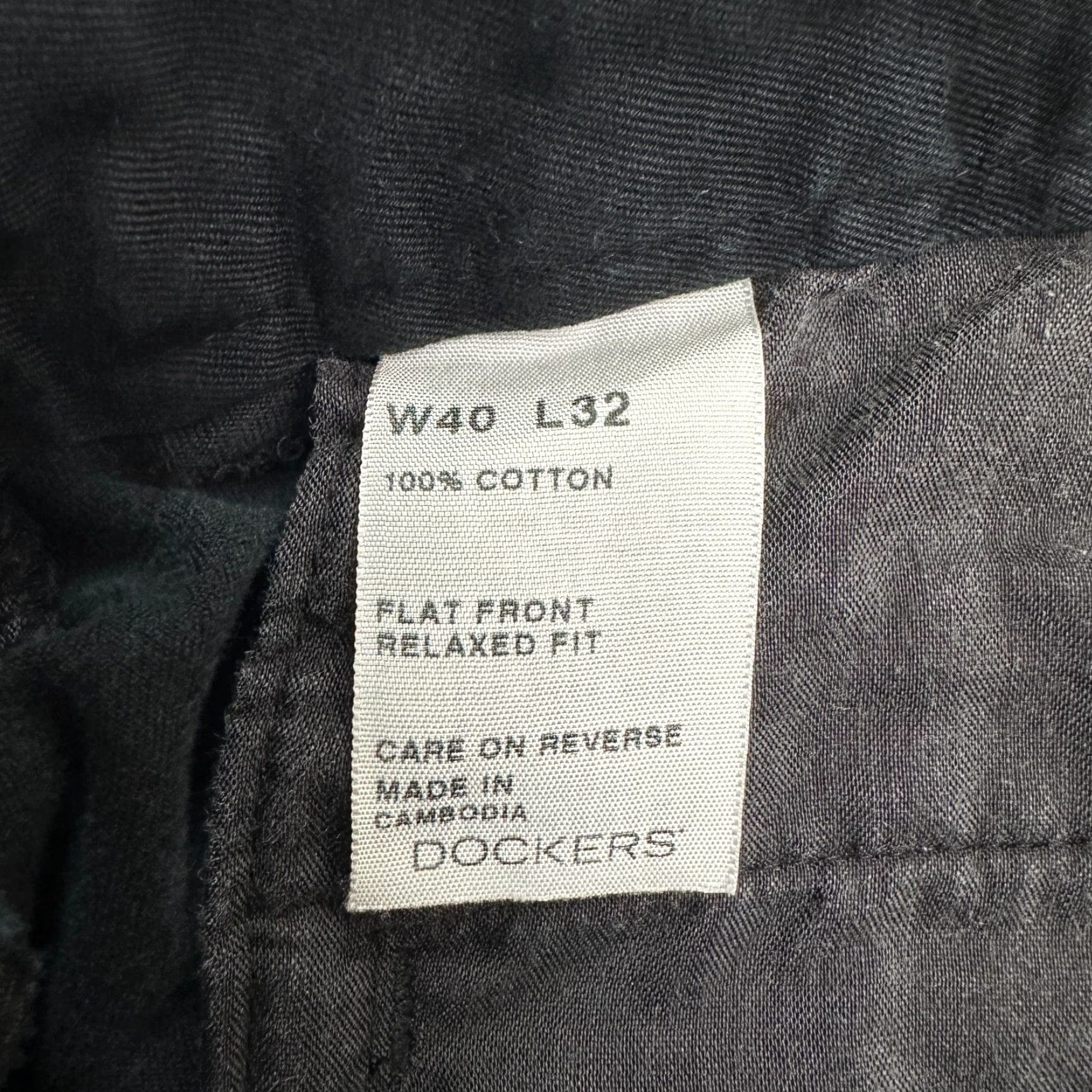 Dockers Dockers Pants Mens 40x32 Black Dress Flat Front Relaxed Straight Classic Mens Size US 40 / EU 56 - 7 Thumbnail