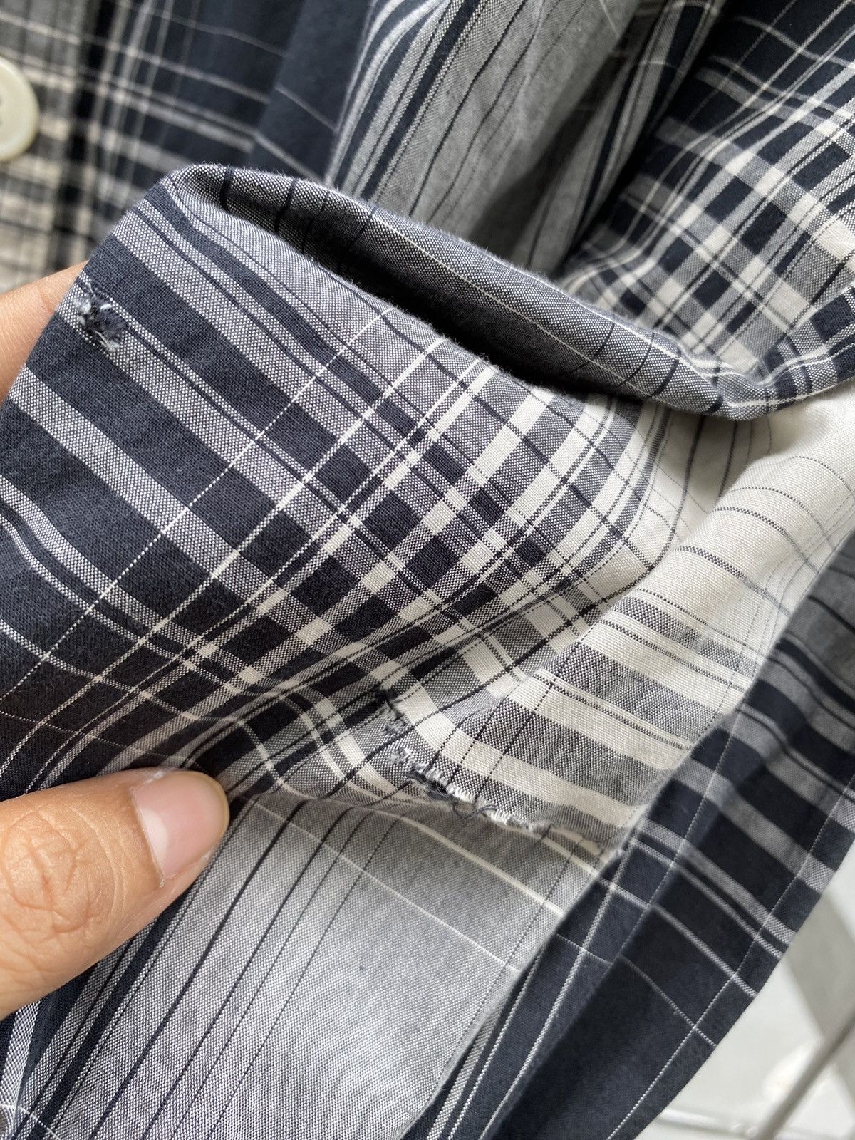 A.O. CMS × Japanese Brand A.O. O.A. Long Sleeve Black & White Plaid Shirt Dress Size L / US 10 / IT 46 - 10 Thumbnail