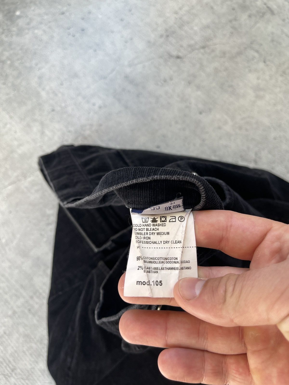 Trussardi × Vintage Trussardi Jens High Waist Straight Fit Black Jeans corduroy Size US 33 - 15 Thumbnail