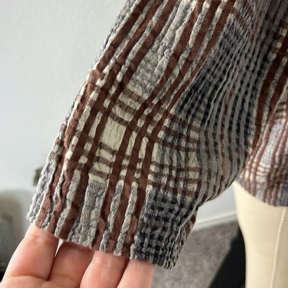 Issey Miyake Issey Miyake Seer Sucker VTG Plaid Tunic Plantation Blazer D Size L / US 10 / IT 46 - 5 Thumbnail