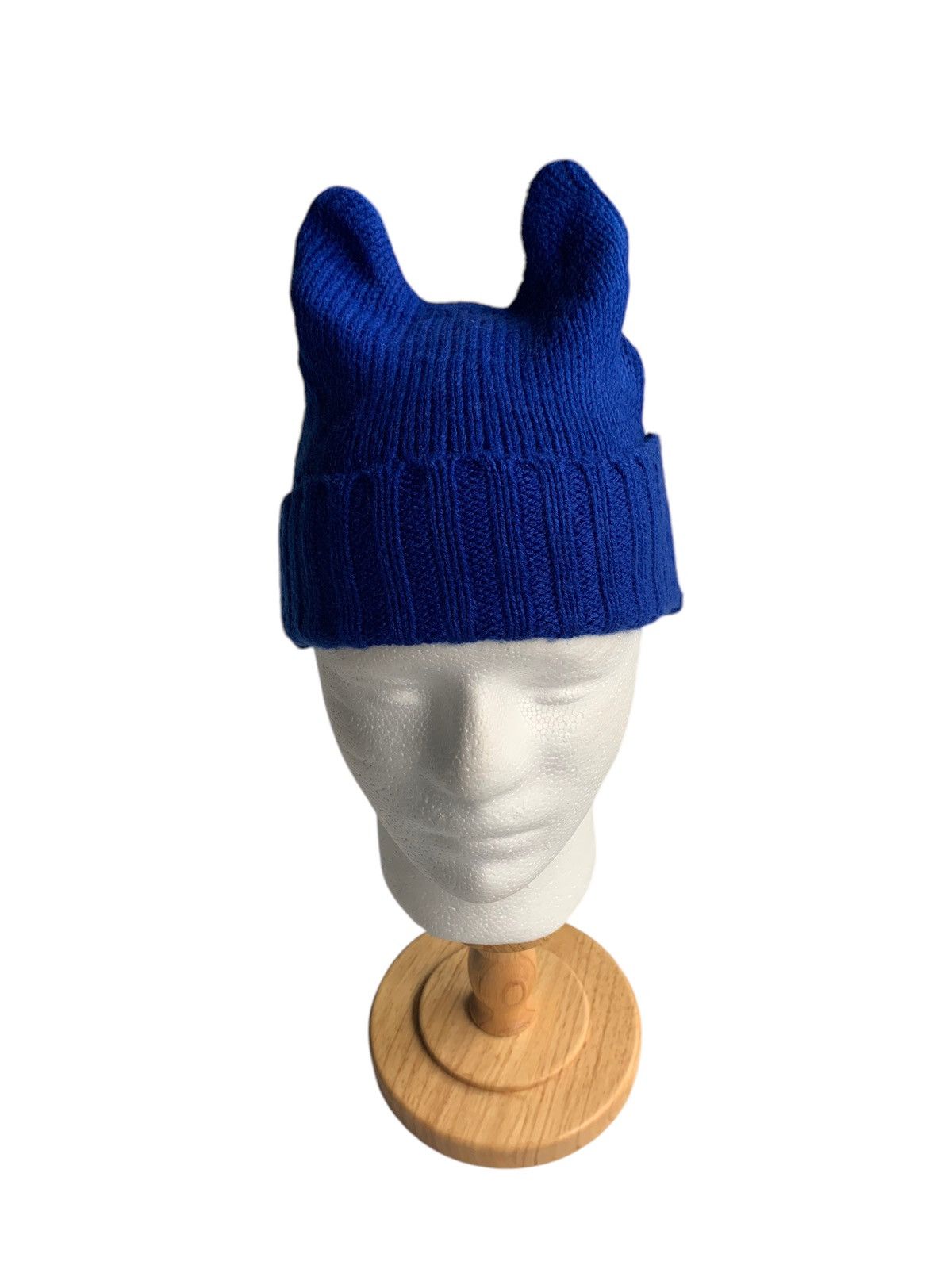 Japanese Brand × Kapital × Vintage Devil Horn Blue Japanese Rare Knit Beanie hats☠️ Size ONE SIZE - 10 Thumbnail