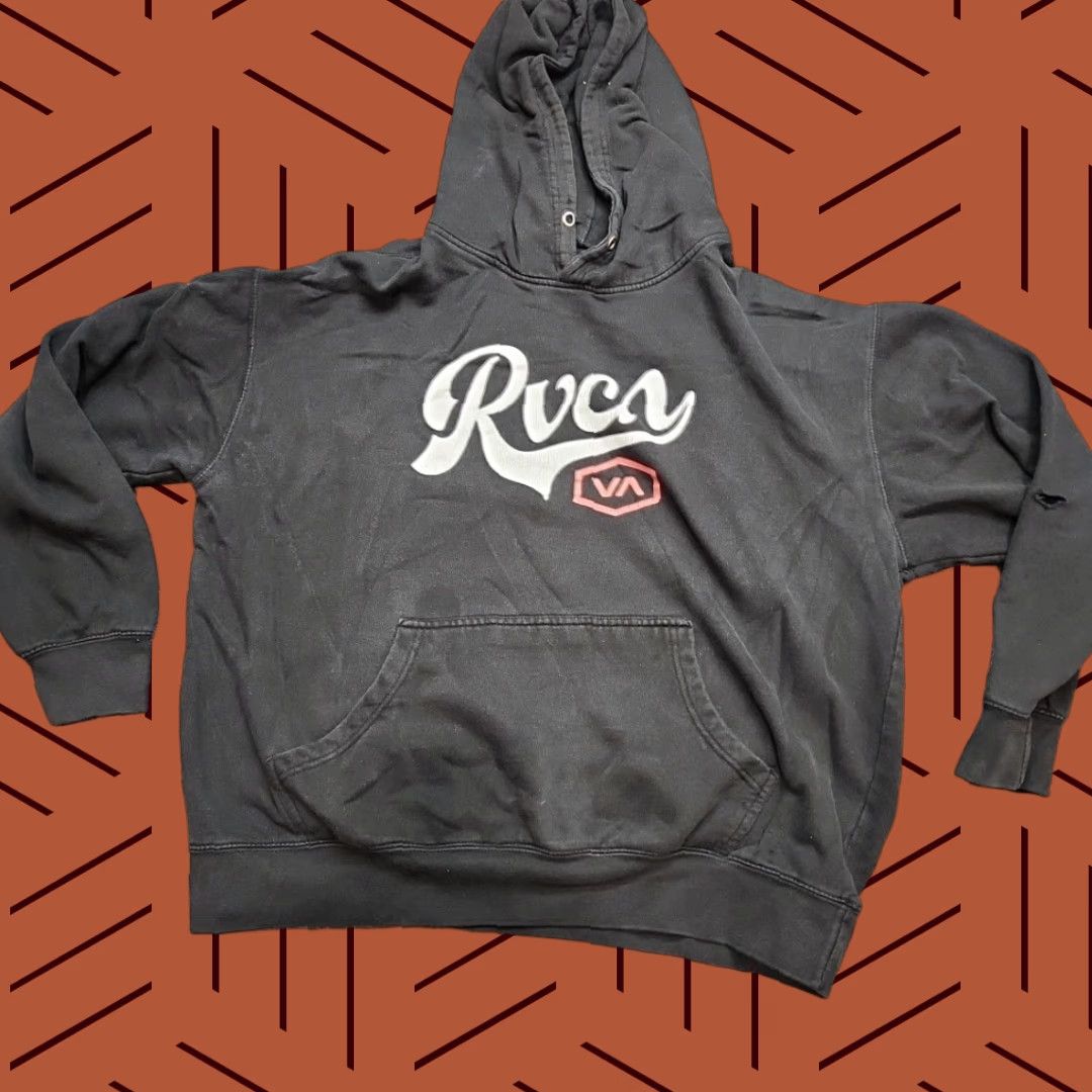 RVCA RVCA Hoodie Men 2XL Black Pullover White Red Graphic Logo Sweatshirt Size US XXL / EU 58 / 5 - 1 Thumbnail